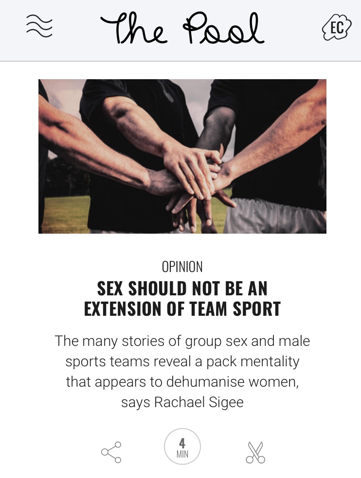 Men's team sport group sex opinion piece