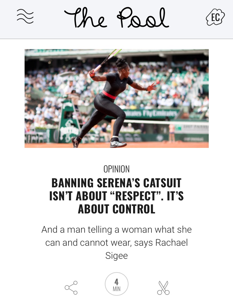 Serena Williams catsuit opinion piece