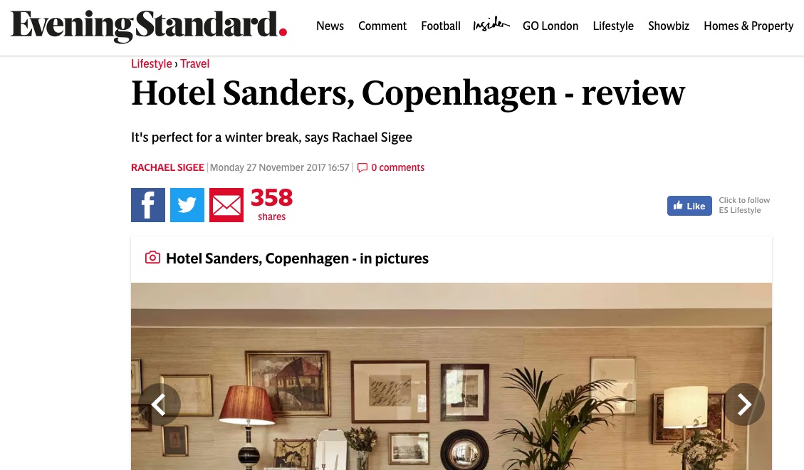 Hotel Sanders, Copenhagen, review