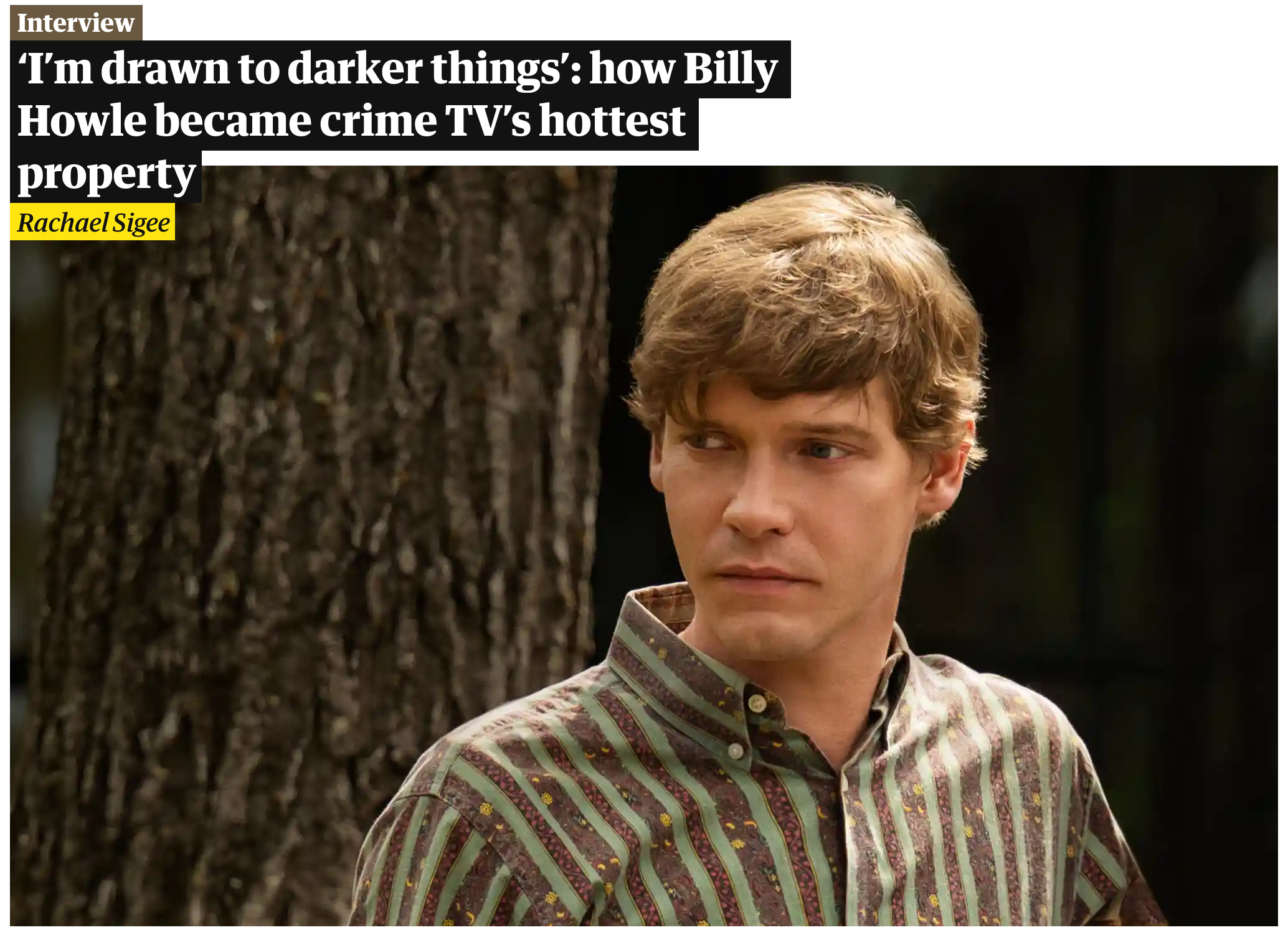 The Guardian - Billy Howle