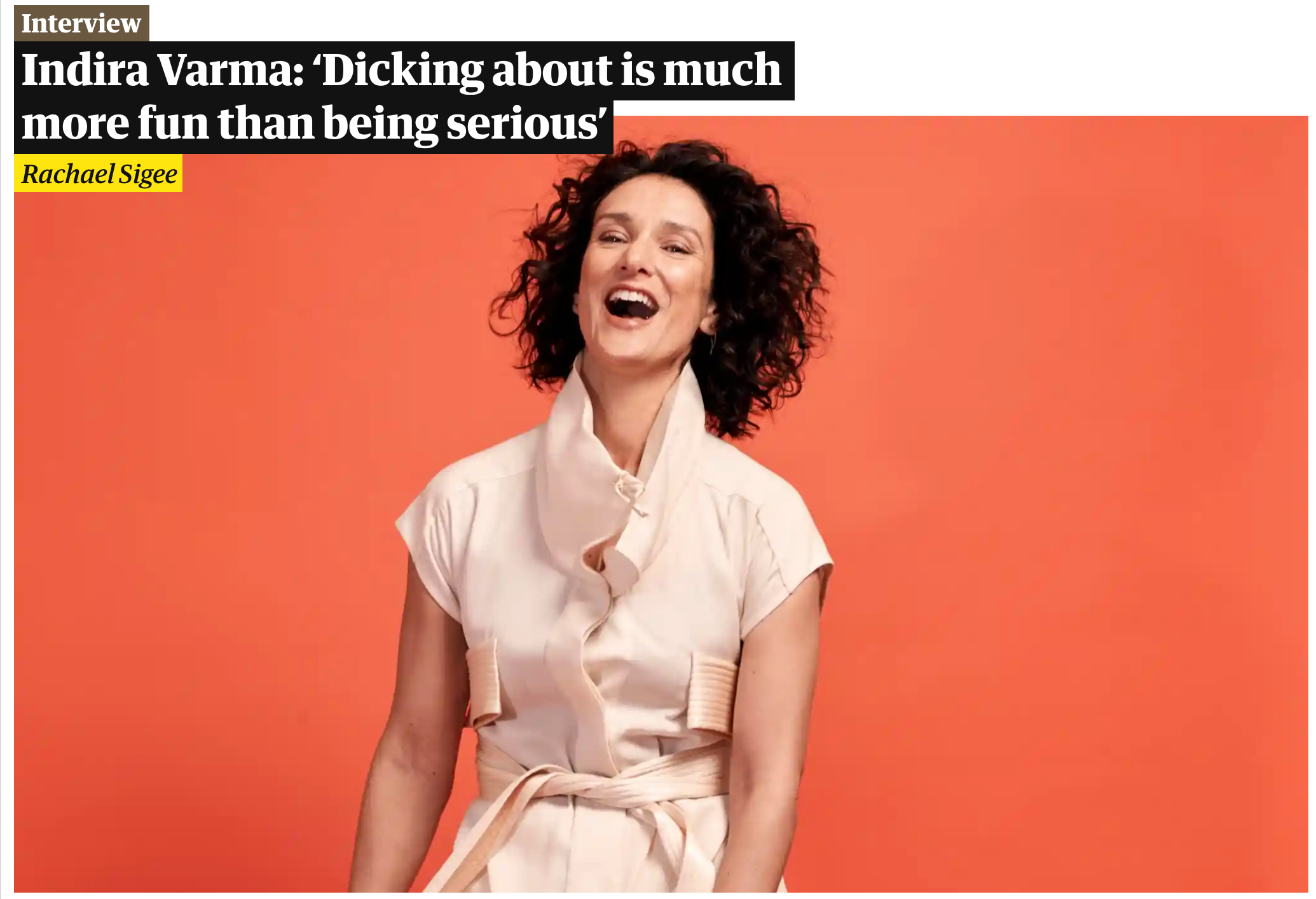 The Guardian - Indira Varma