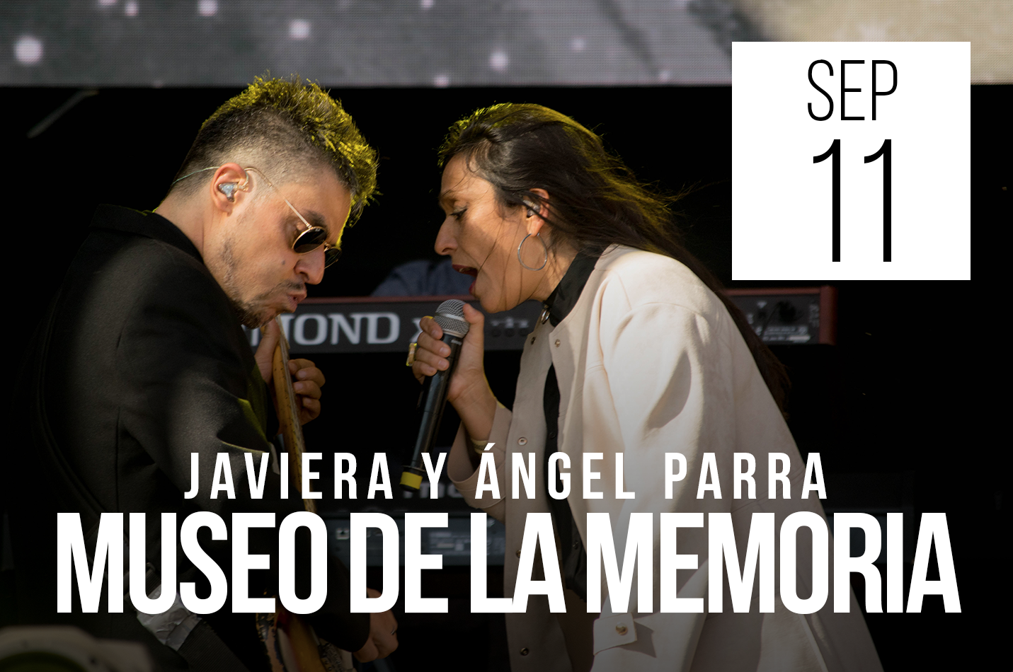 Javiera y Ángel Parra en el Museo de la Memoria