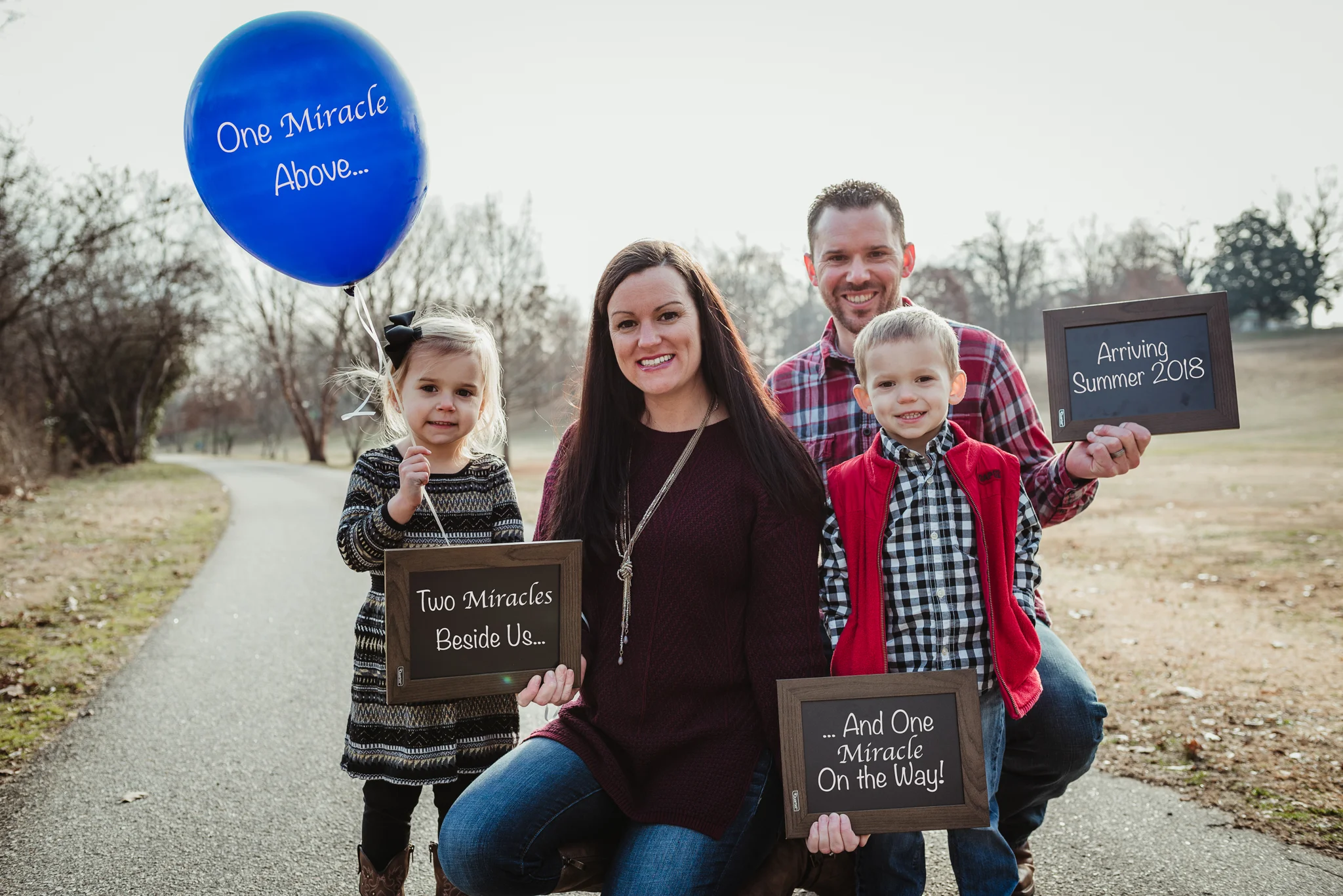 This family has a very special pregnancy announcement during their family pictures in Raleigh, North Carolina.