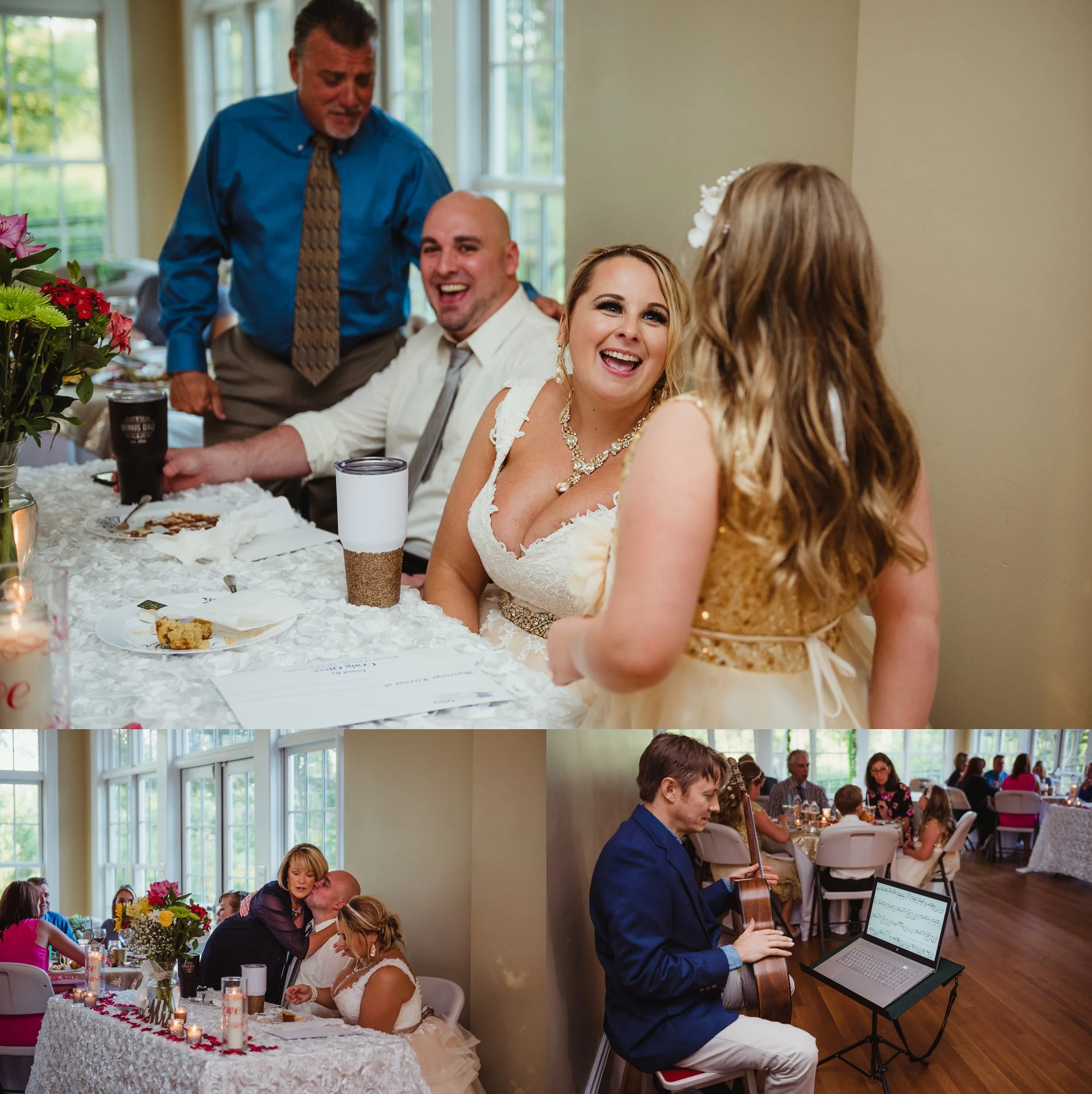 The bride and groom and their guests had a wonderful time at the wedding reception at the Rand-Bryan House in Raleigh, photos by Rose Trail Images.