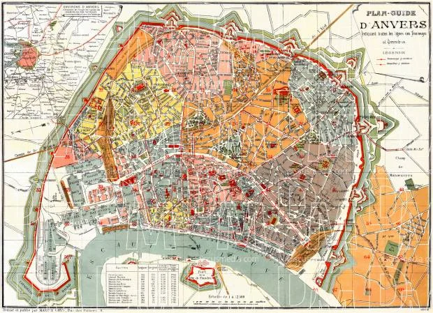 Map of Antwerp, 1898