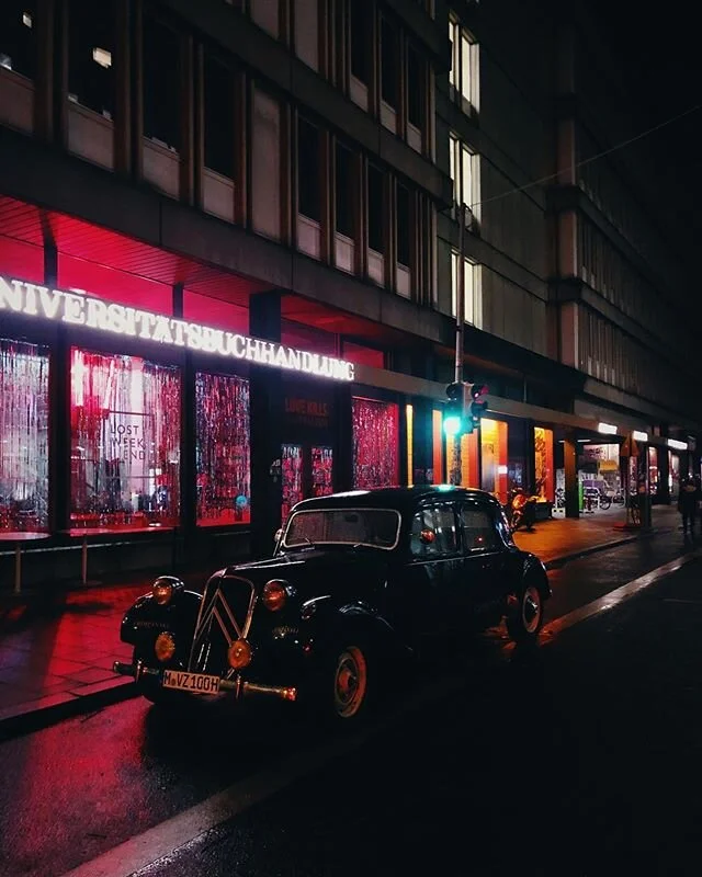 #car #citroen #citroentraction #photography #munich #germany #shotoniphone #nightphotography