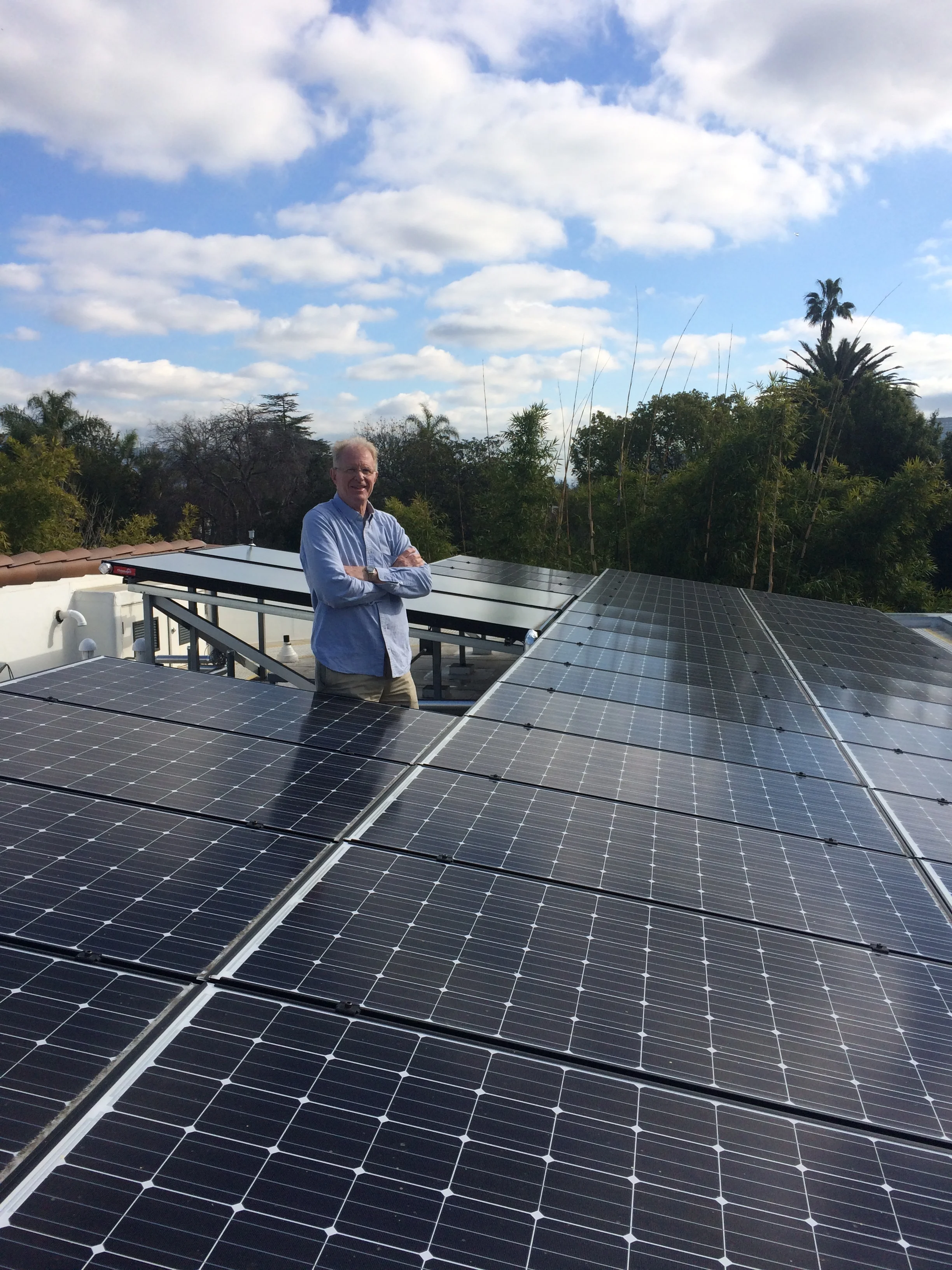 Ed with his solar panels