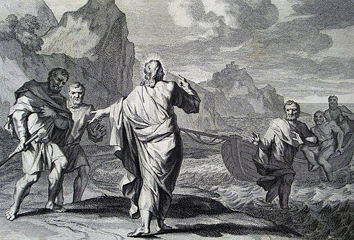 77_Life_of_Christ_Phillip_Medhurst_Collection_3543_Simon_Peter_&_Andrew_with_Christ_Matthew_4.18-20_Mortier.jpg