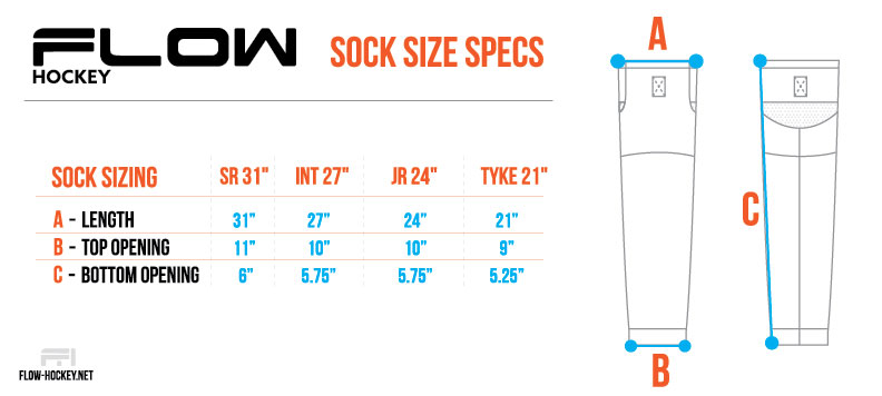 Hockey Socks Size Chart