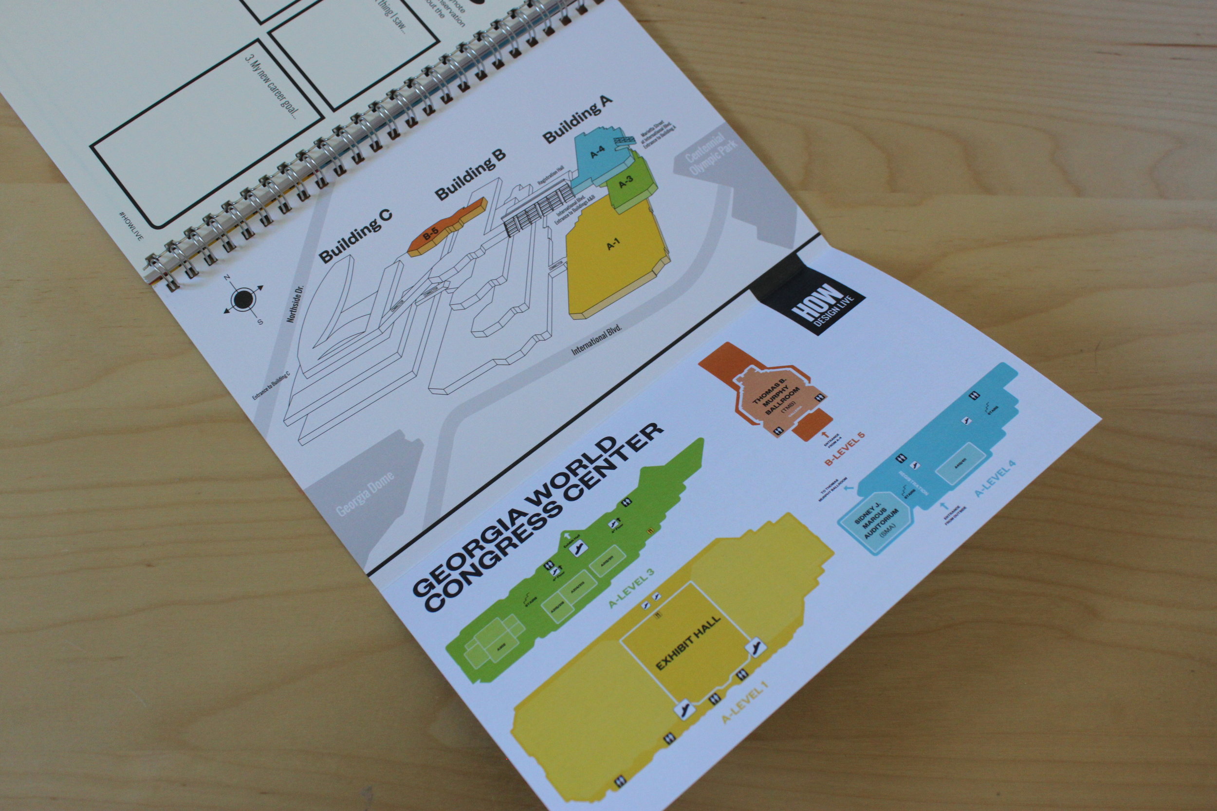 The back flap provided a map of the conference centre.