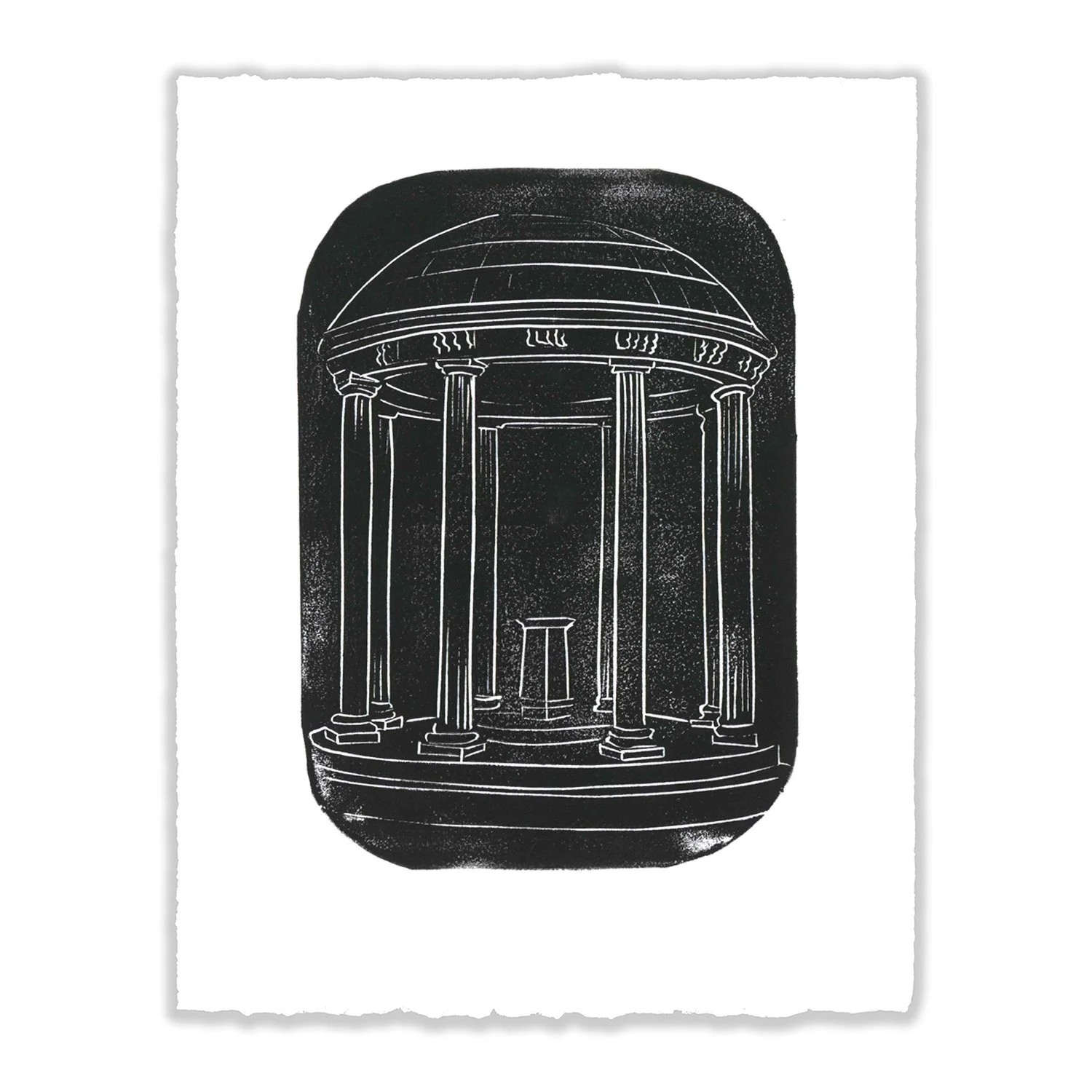 UNC, Old Well Linocut