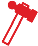 Red hammer icon