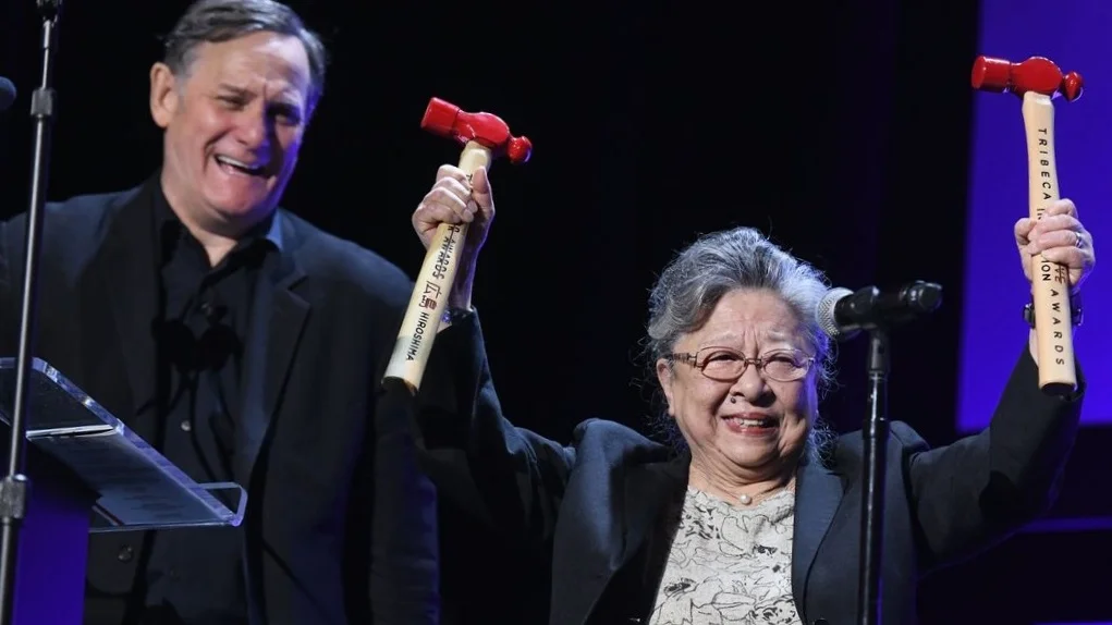 Hammers are the trophies for honorees of the annual Tribeca Disruptive Innovation Awards, here in 2018. PHOTO: GETTY IMAGES FOR BULLEIT