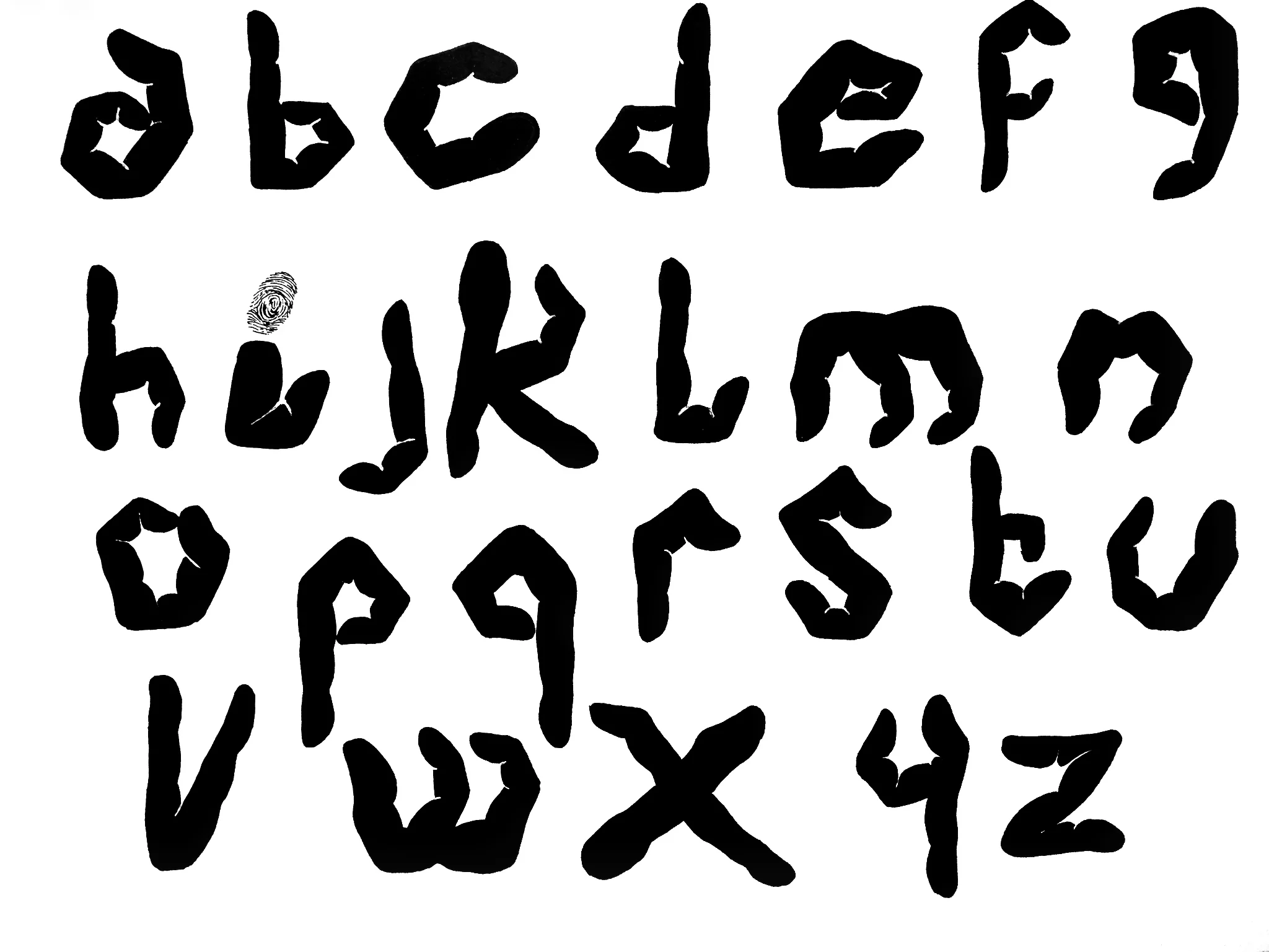 The Finger Font