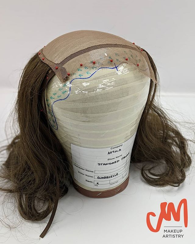 That wig from Wednesday? Here's how it started! I took the top off and created a whole new crown and hairline, adding some new lowlight and highlight colors in the process. ⁠
⁠
#wig #theamua #wigstyling #theamuawig #wigdesign #lacefront #styling #stu
