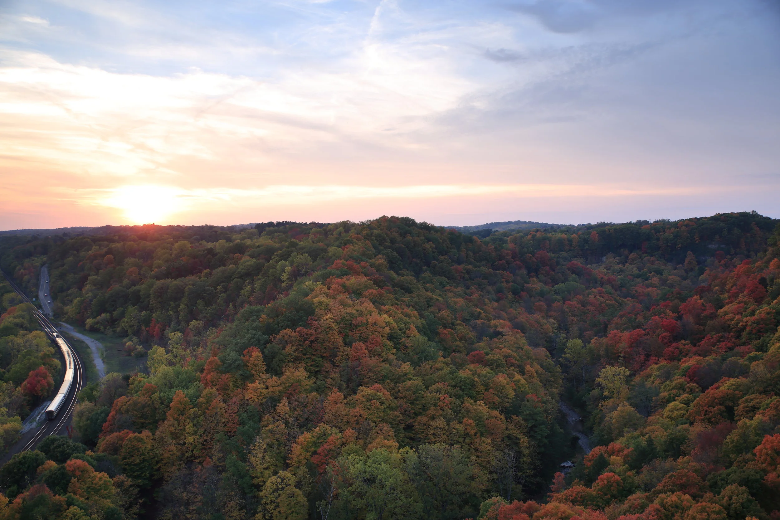Train Sunset at Dundas Peak.JPG