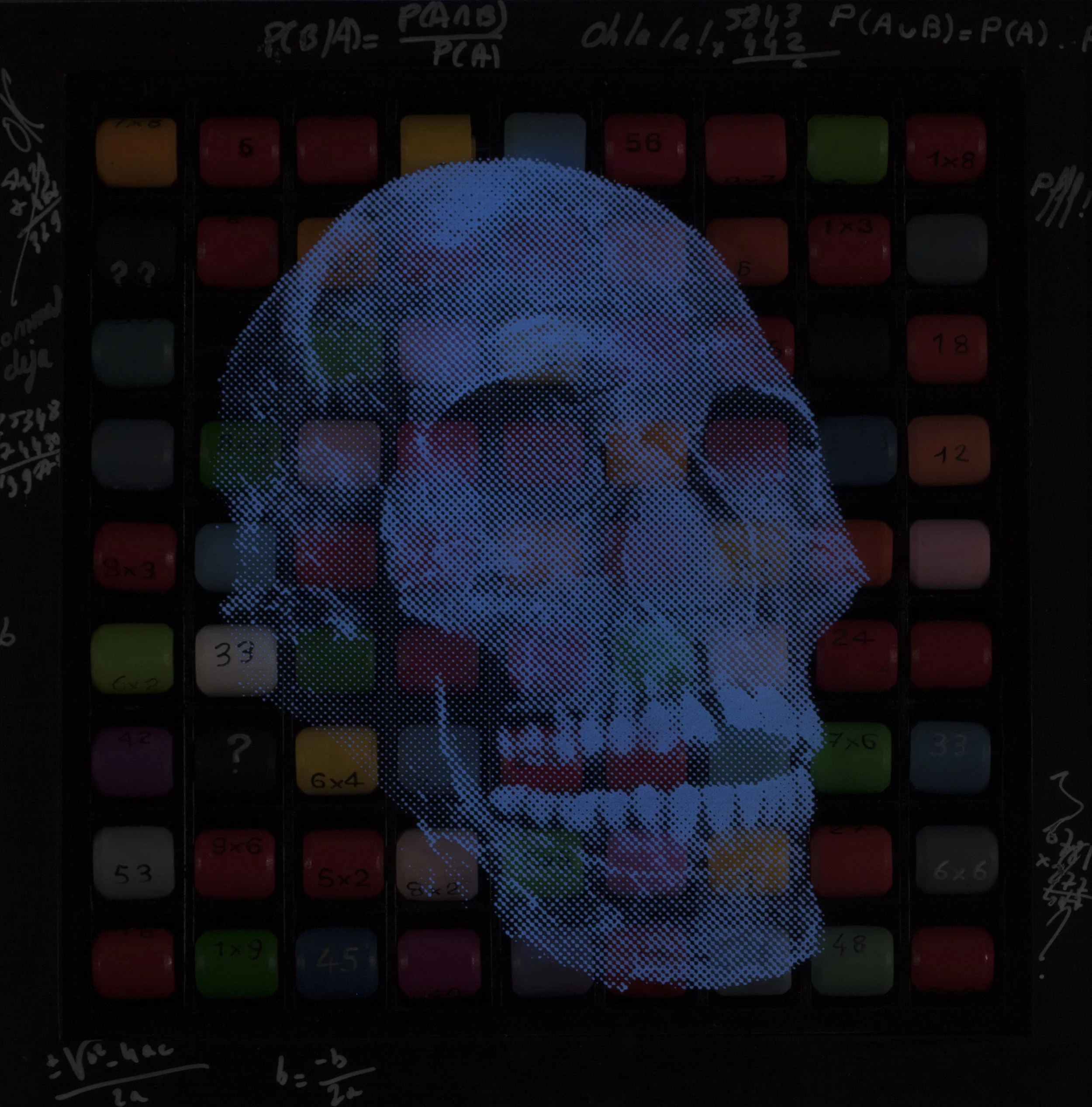 Toujours dans ma têteVision de nuitTechnique mixte : altuglass et bois 40 x 40 cm