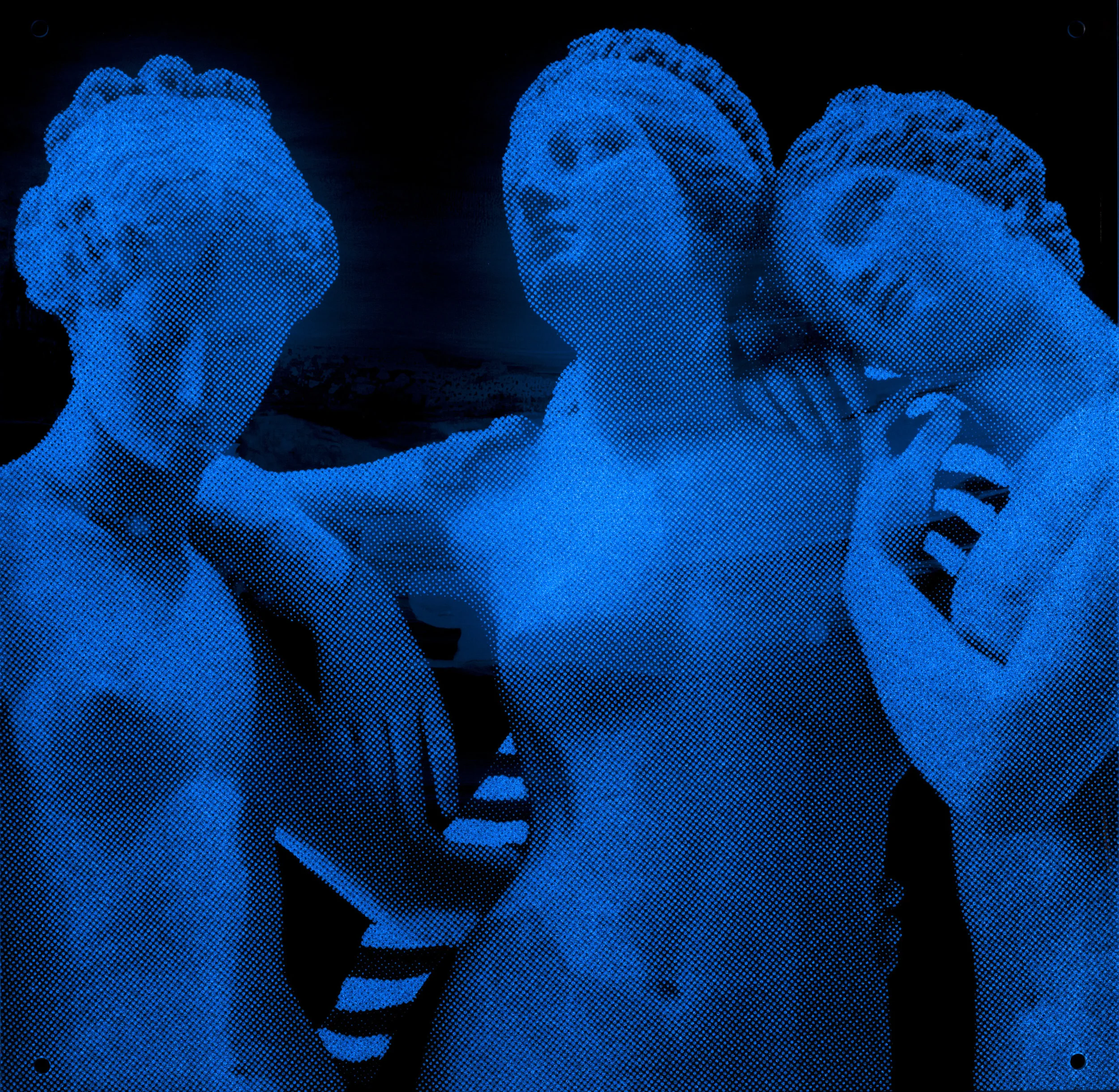 PaysageVision de nuit40 X 40 cm - boite altuglas et bois