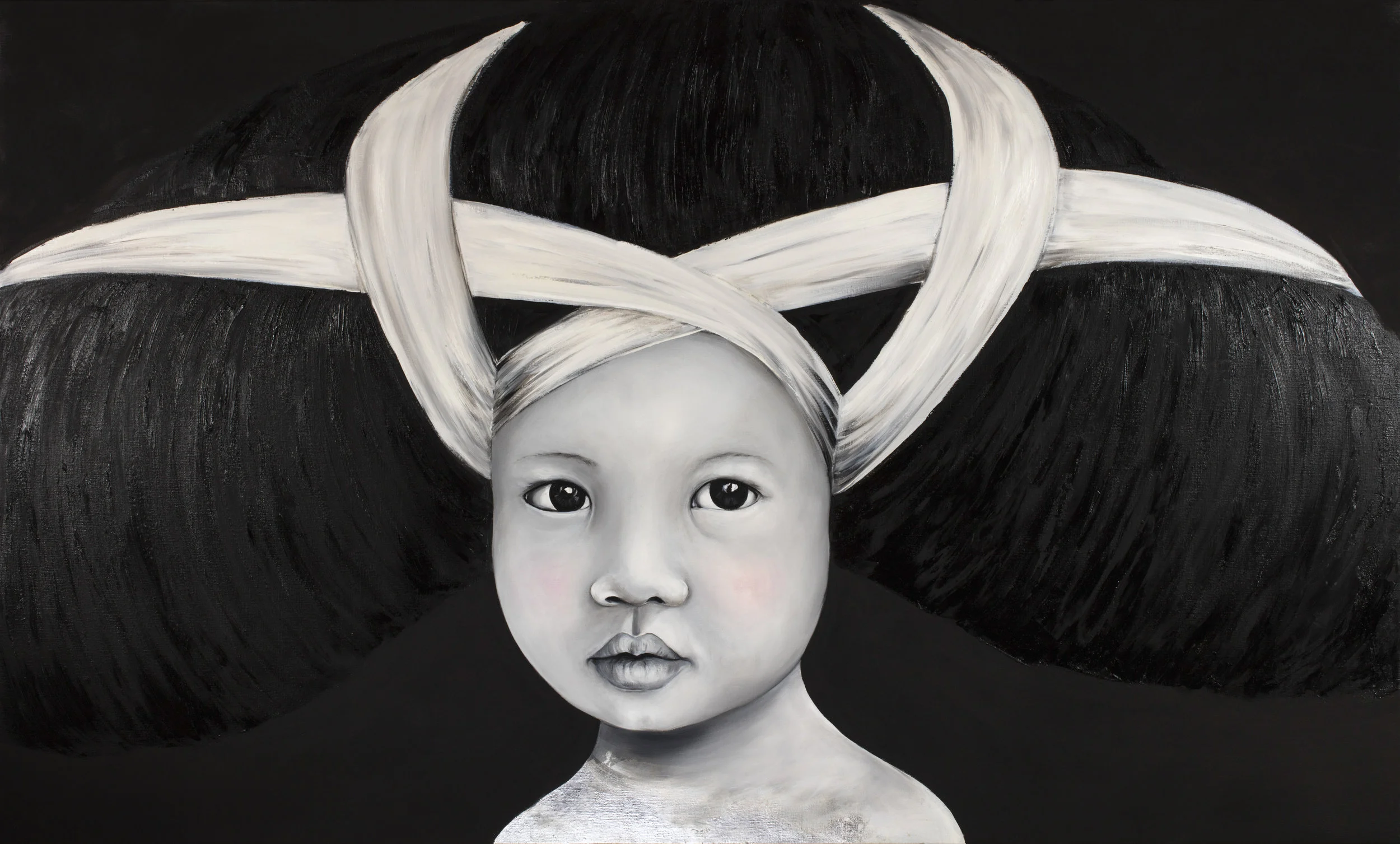 Miao Huile sur toile 97 X 162 cm