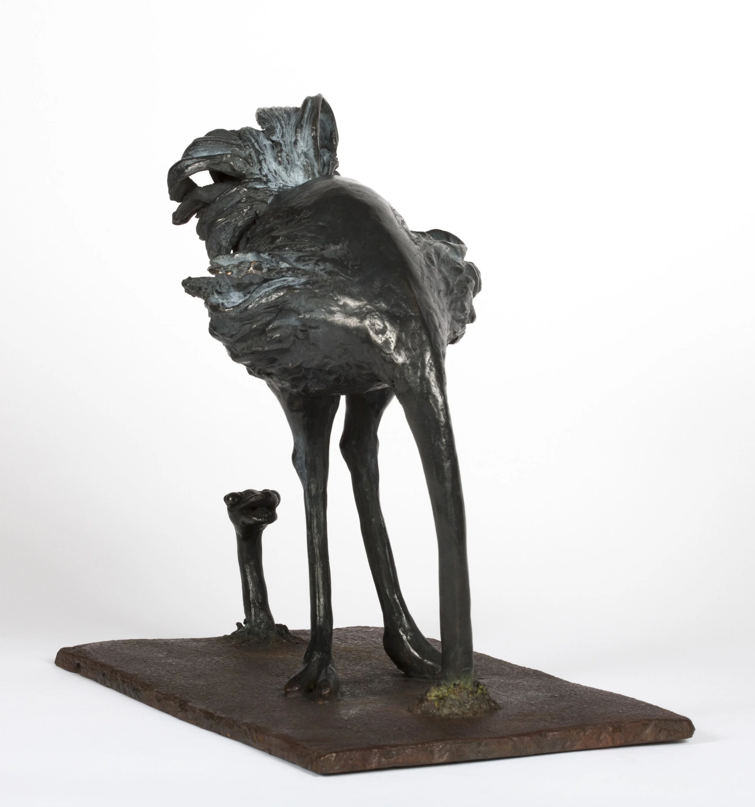Petite autruche - Bronze - 26 x 25 x 16 cm
