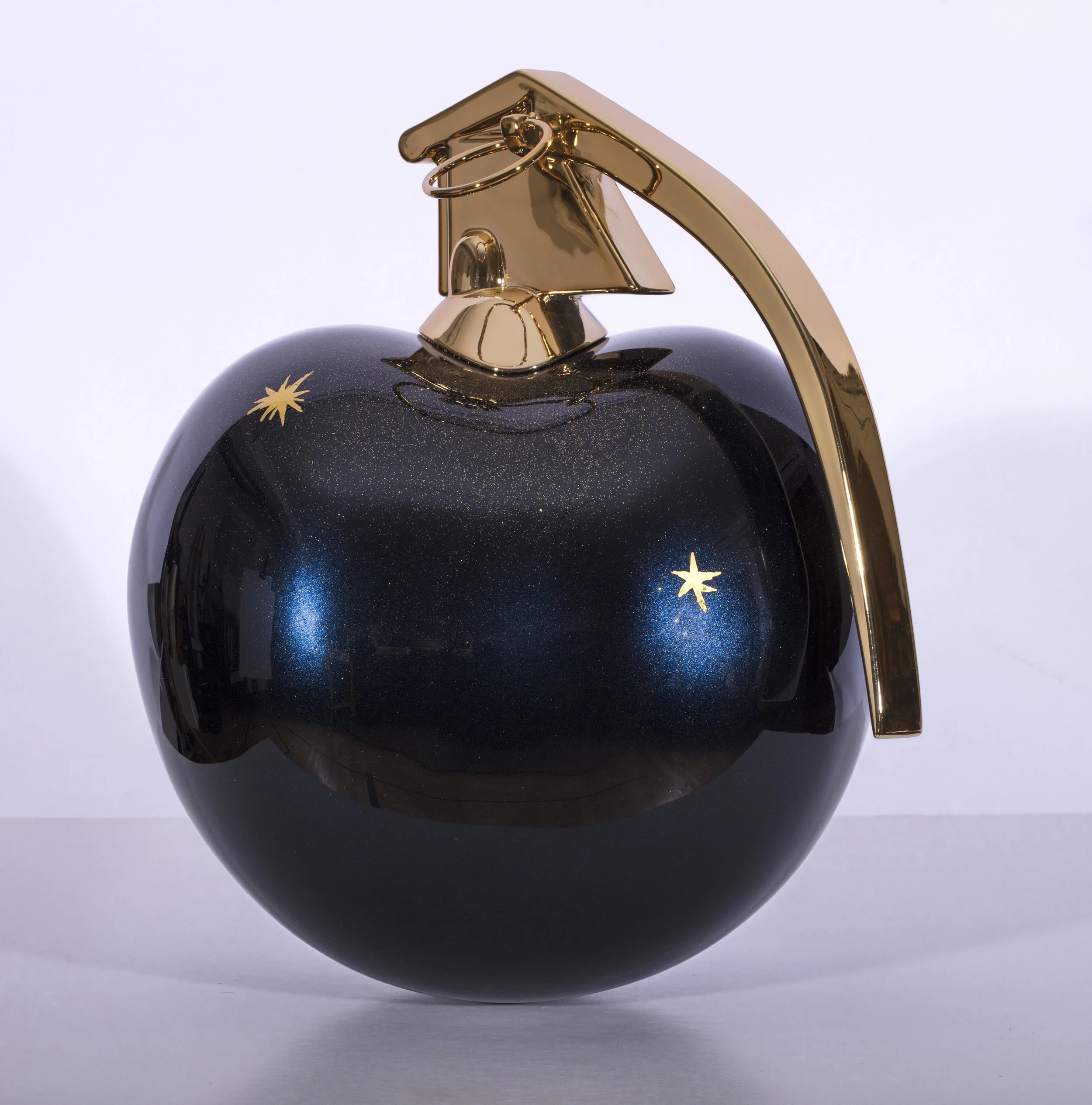 Star - Résine, or et chrome 30 x 30 cm