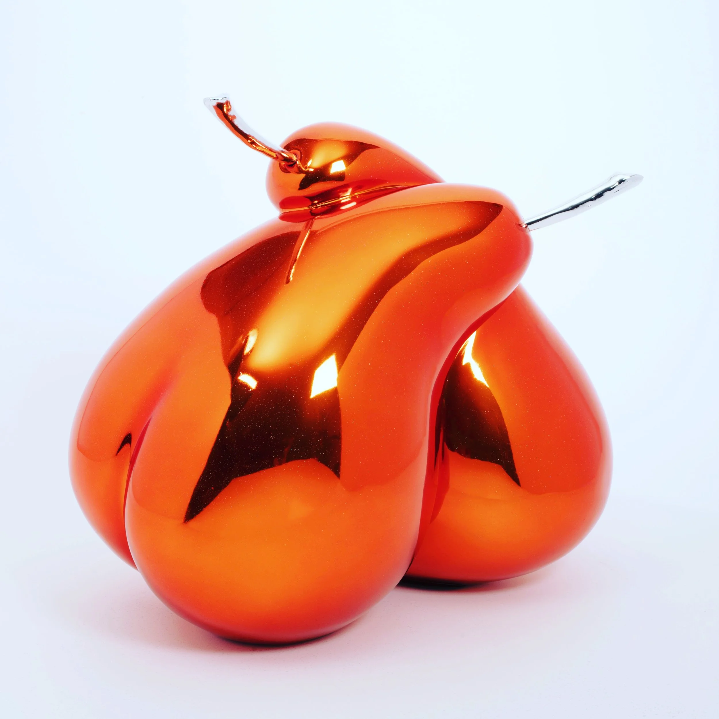 Orange - Résine et chrome argenture.