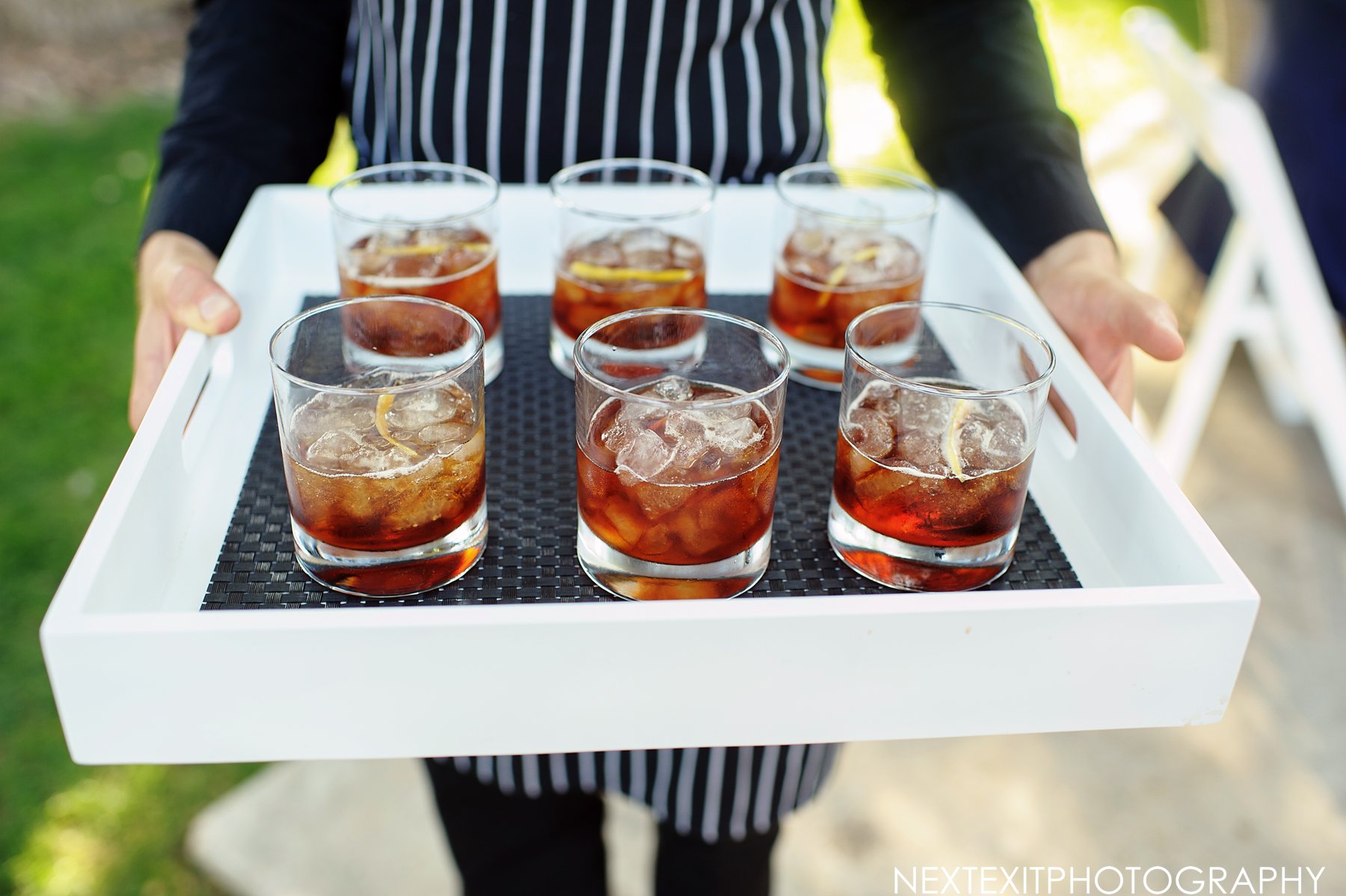 Schaffer staff serving whiskey