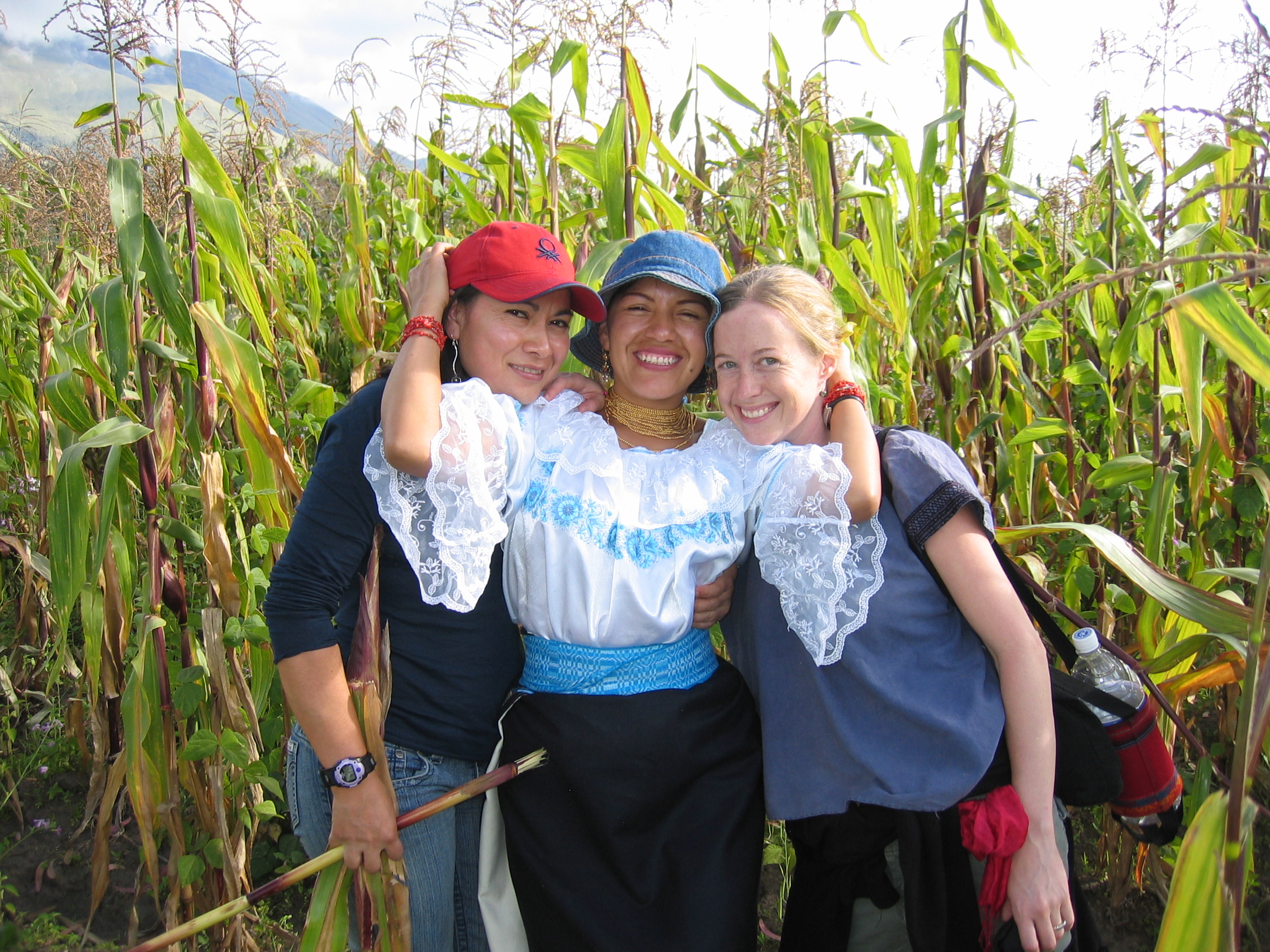 Alex, Maria Virginia, and Laura in the Ecuadorian Andes (near Otavalo)