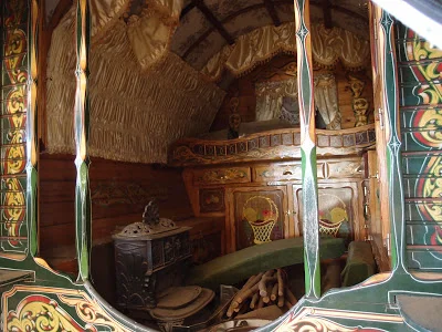 Interior of caravan at Irish Rose Farm