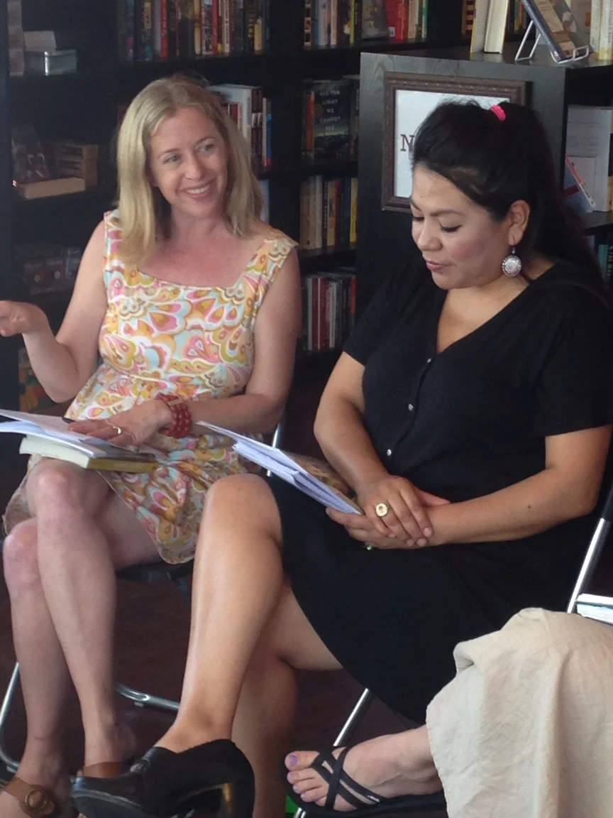 Gloria and me leading a workshop for writers at the Bookbar in Denver.