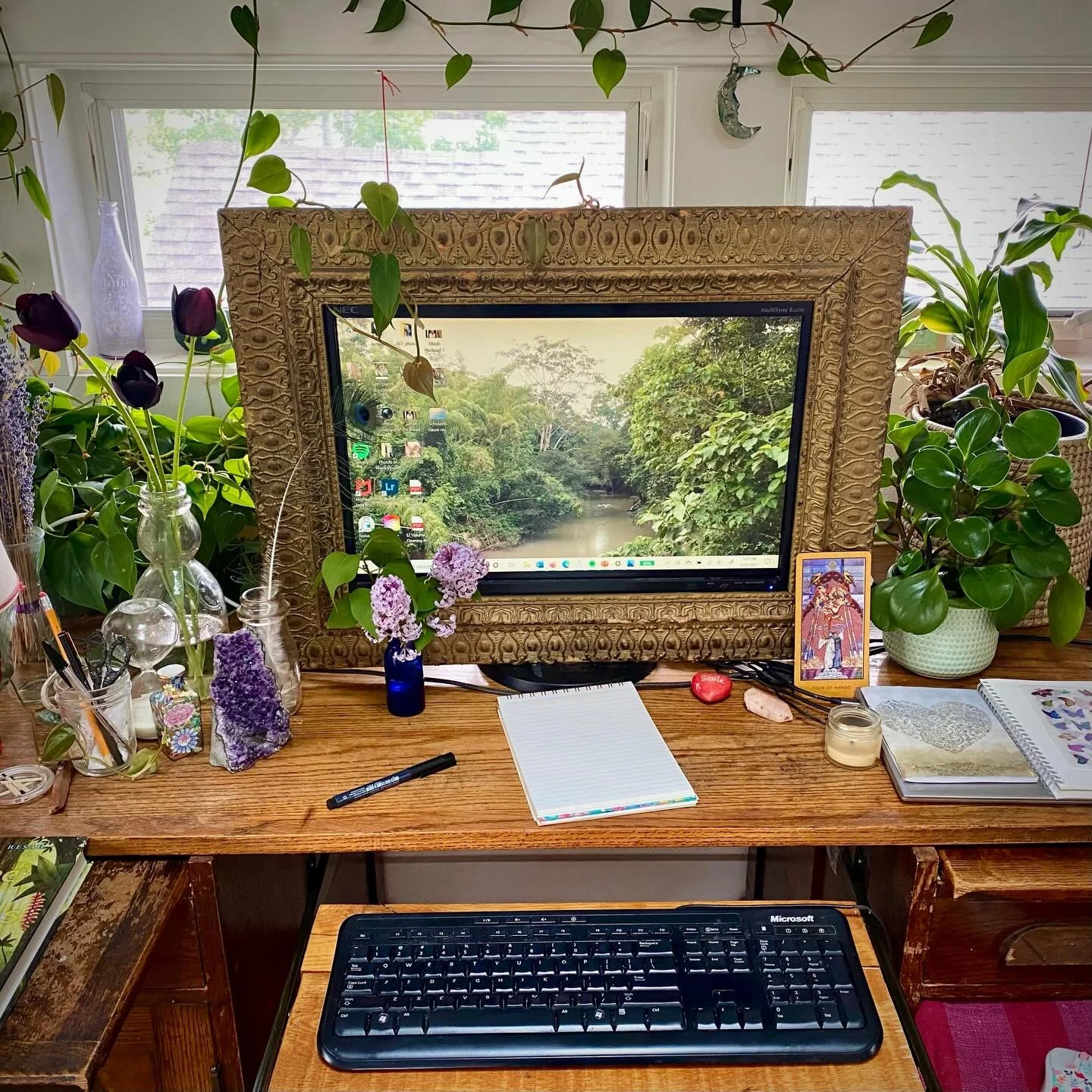 Well, I'm just reading my manuscript of The River Muse for the 397th time&hellip; (maybe I'm exaggerating? I don't know at this point! 😂😭) 

Spending lots of time at my desk finishing up first pass page proofs, and sending them in tomorrow. 💫 The 