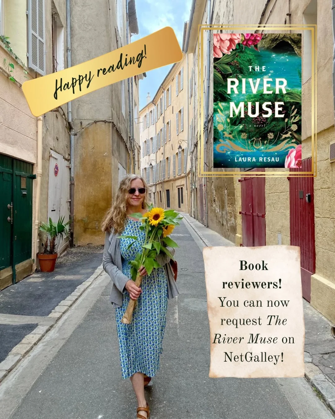 Book reviewers! If you enjoyed The Alchemy of Flowers, I invite you to read my new novel, The River Muse, now available to request on NetGalley! 🪉📖🌞

Here's more about the book:

A French chateau. 🏰
A forest with secrets. 🌳
A magical spring. 💧
