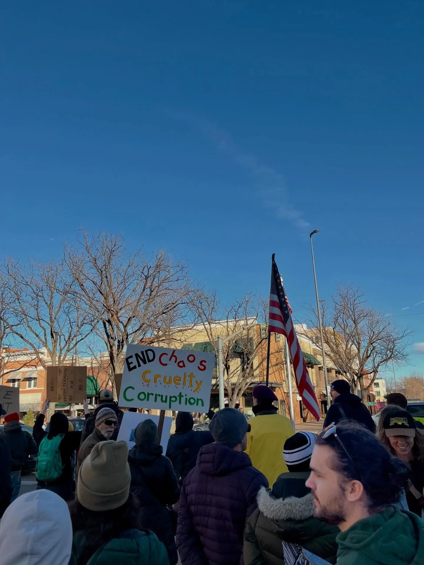 Thank you to everyone who showed up today across the country to peacefully stand up for love, truth, justice, and human rights. ❤️🇺🇸💙🌎

I went to this protest in Old Town Fort Collins, and I heard there was a great turnout in south Fort Collins t