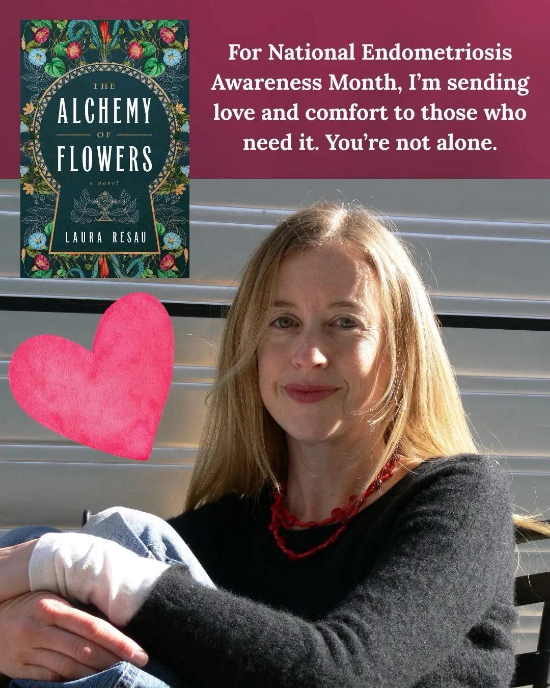 A main motivation for me to write *The Alchemy of Flowers* was to explore healing after my endometriosis and the infertility that came with it. ❤️&zwj;🩹

Here's a quote from my book:
&ldquo;Every month, I used to brace myself to enter the medieval d