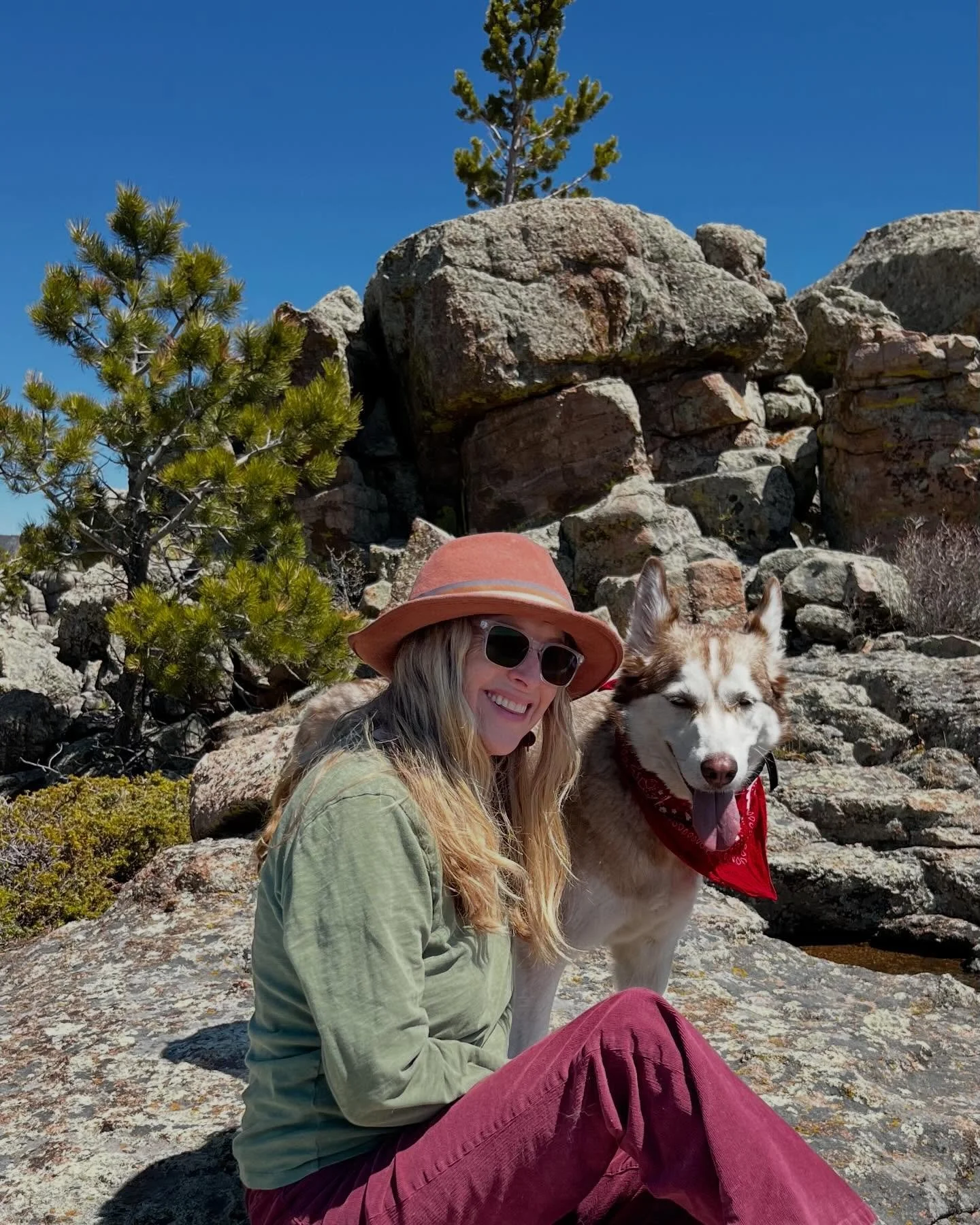 Well, this wild, wolfish creature just bolted like lightning up a mountain, chasing after a herd of elk this weekend! 🐺🙄🏔️

Ian and Opal and I were just setting off to peacefully meander through the national forest near our tiny cabin when she too