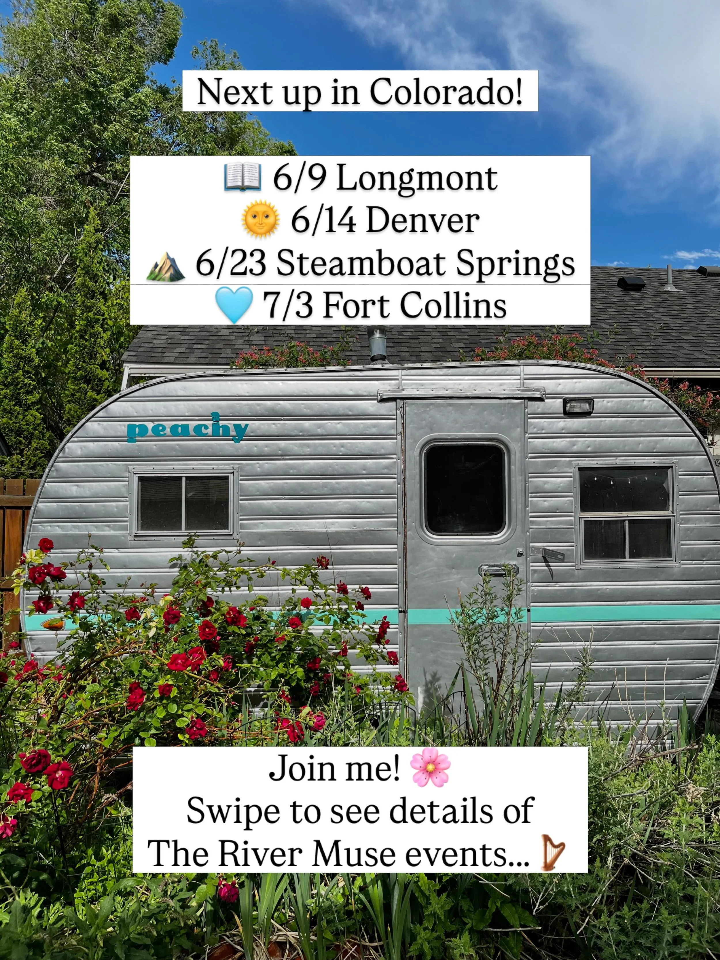Hope you can join me at one of my upcoming Colorado events for The River Muse!📖🌞🩵

Tues, June 9, 2026, 4:30. An author talk and signing at The Composition Shop Bookstore. 365 Main St, Longmont, CO  80501

Sun, June 14, 2026, 1:00. Laura Resau and 