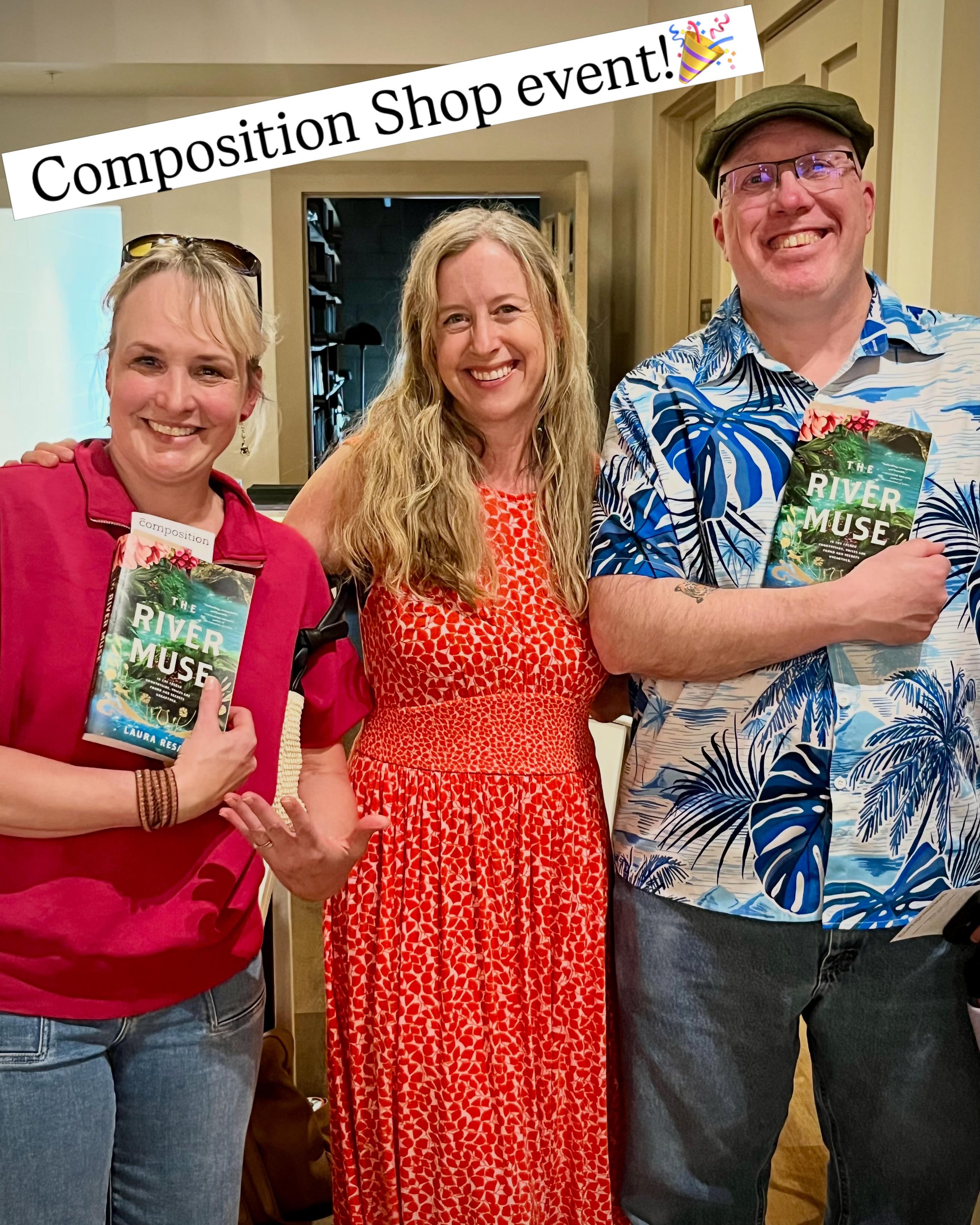I had such a fun time last night at the Composition Shop event for The River Muse! Thank you so much to everyone who came out&hellip; What a lovely, warm, supportive crowd!🥰

I was happy to see friends, old and new, including my two graduate creativ