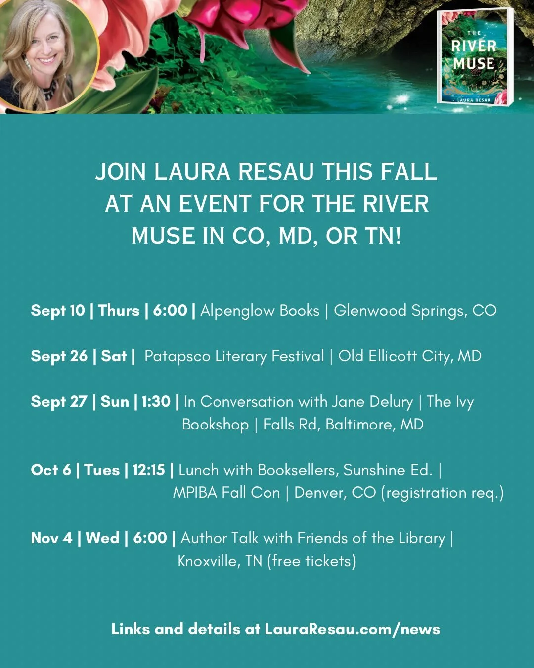 My friends! I hope you can join me at one of my events in Colorado, Maryland, or Tennessee this fall! 🍁 Please share this with any friends or family who might be interested&hellip; Thank you!🙏

Swipe to see more details on each event, and find link