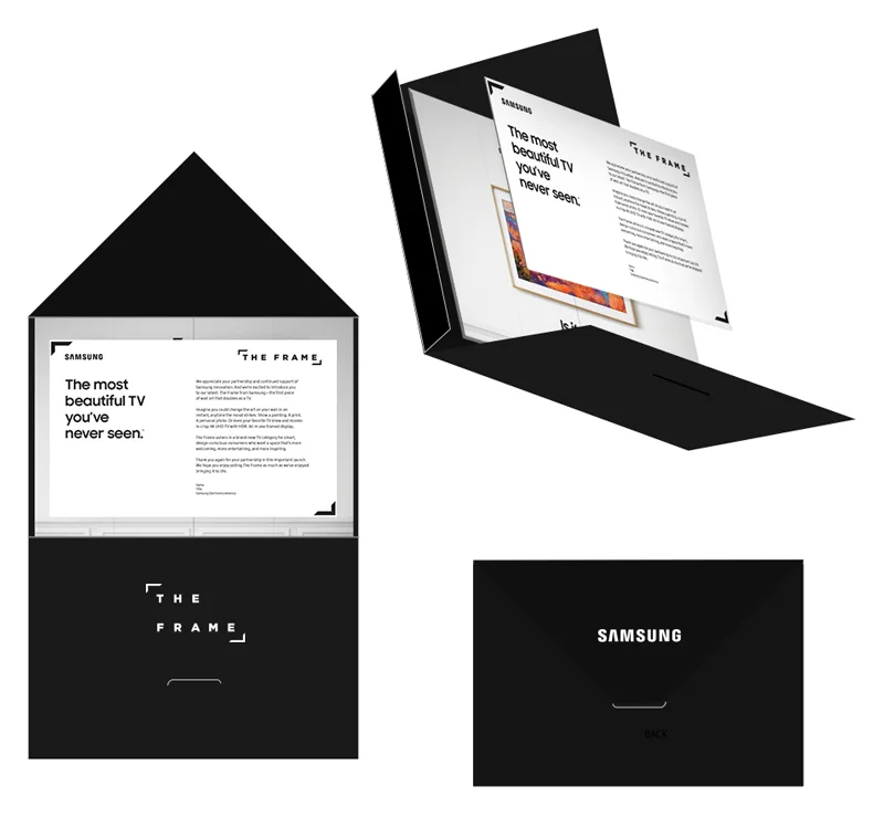 The folder and letter within a holding envelope.