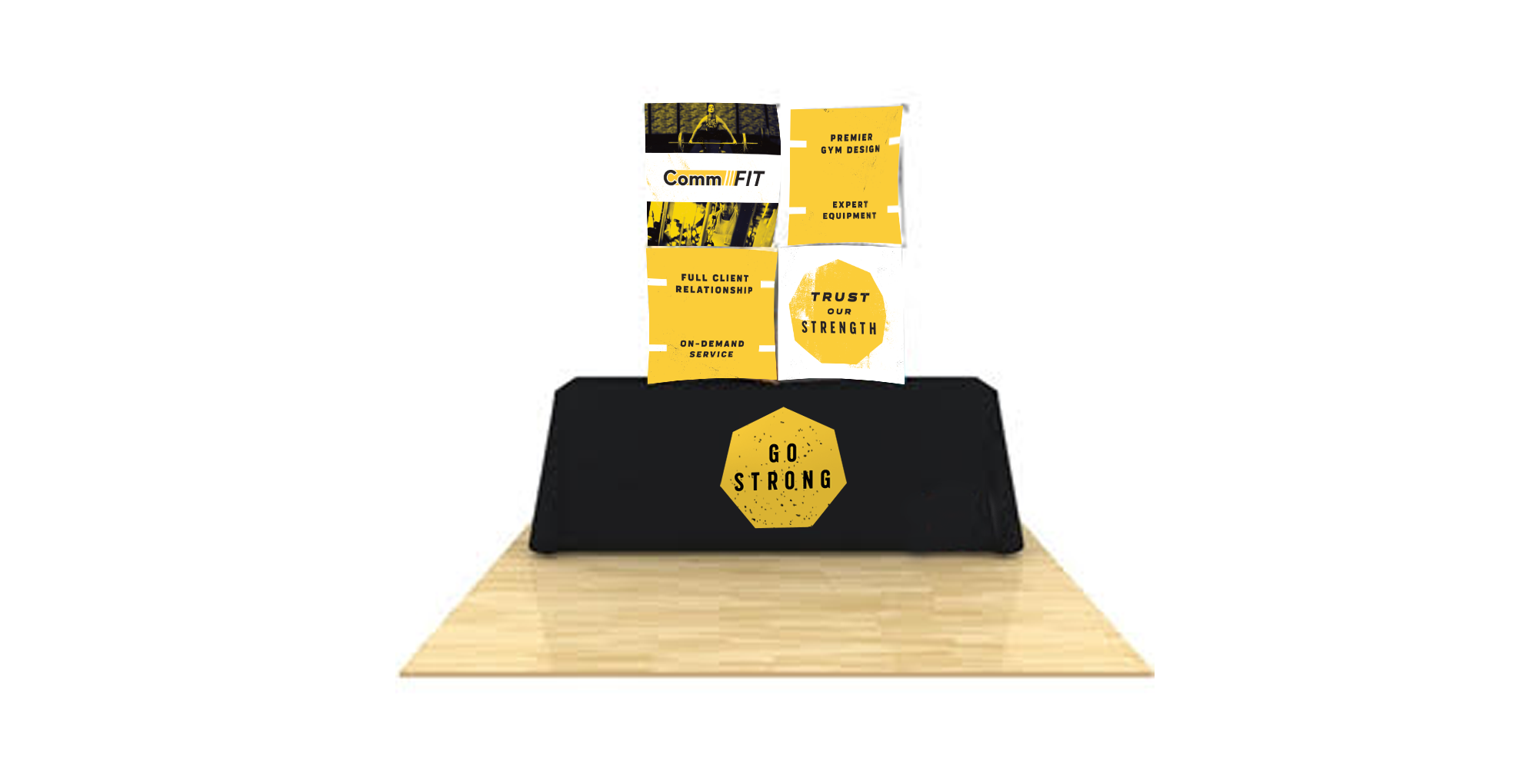 Their travel-ready booth for ultralight OOH events