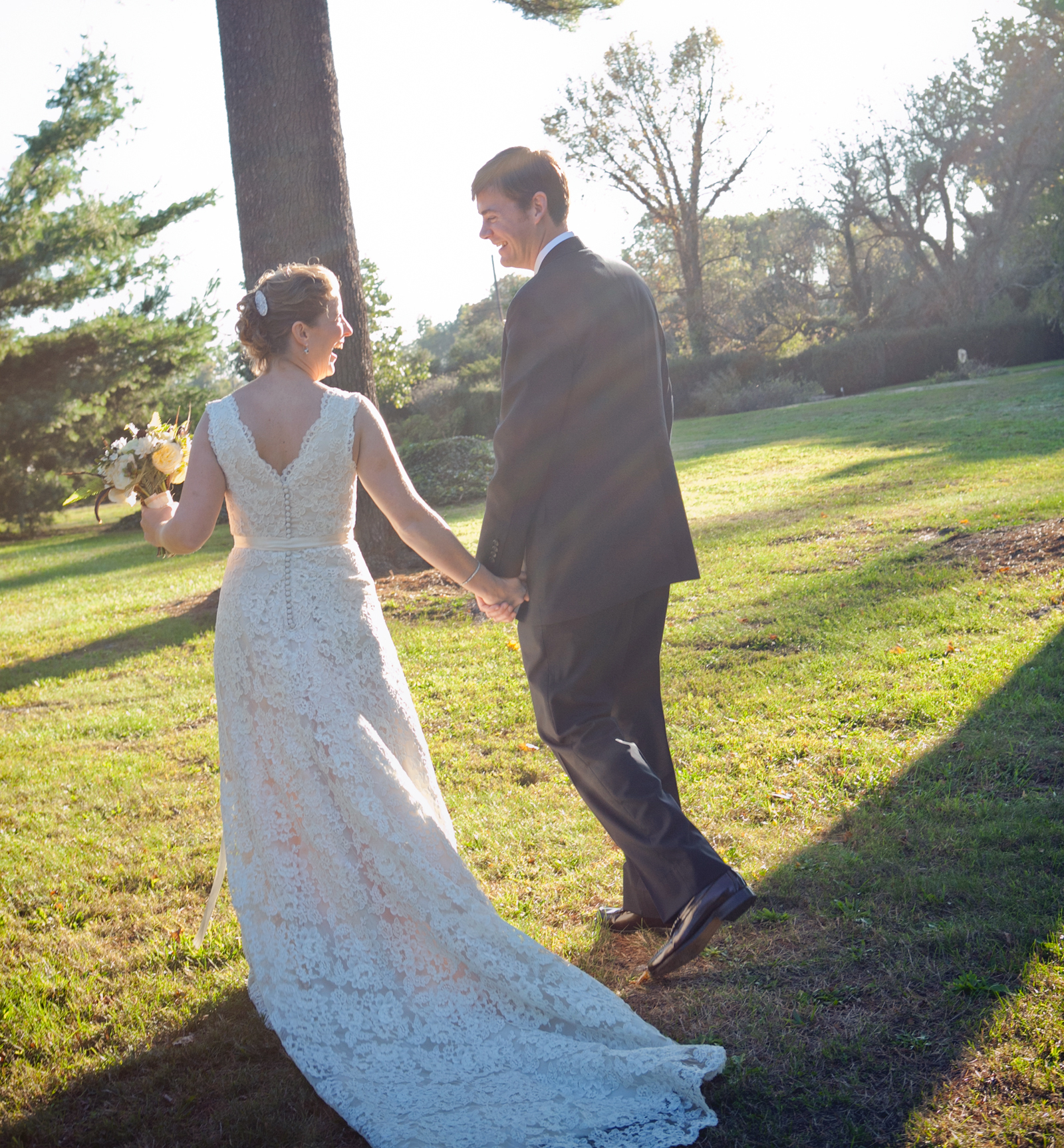 Alencon A-Line Gown with Cathedral Train