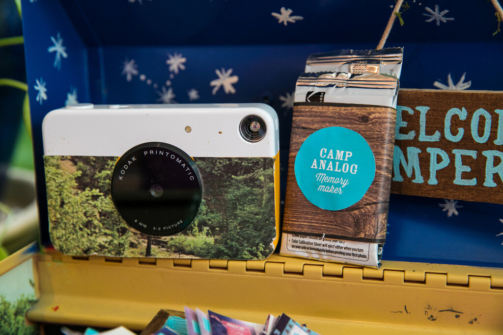 You won't miss your phone's camera, we've got a snazzy vintage polaroid and film to capture your moments.