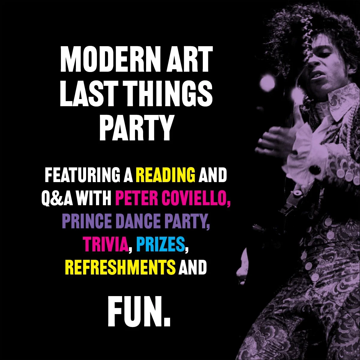 Modern Art Last Things Party with Author Peter Coviello
