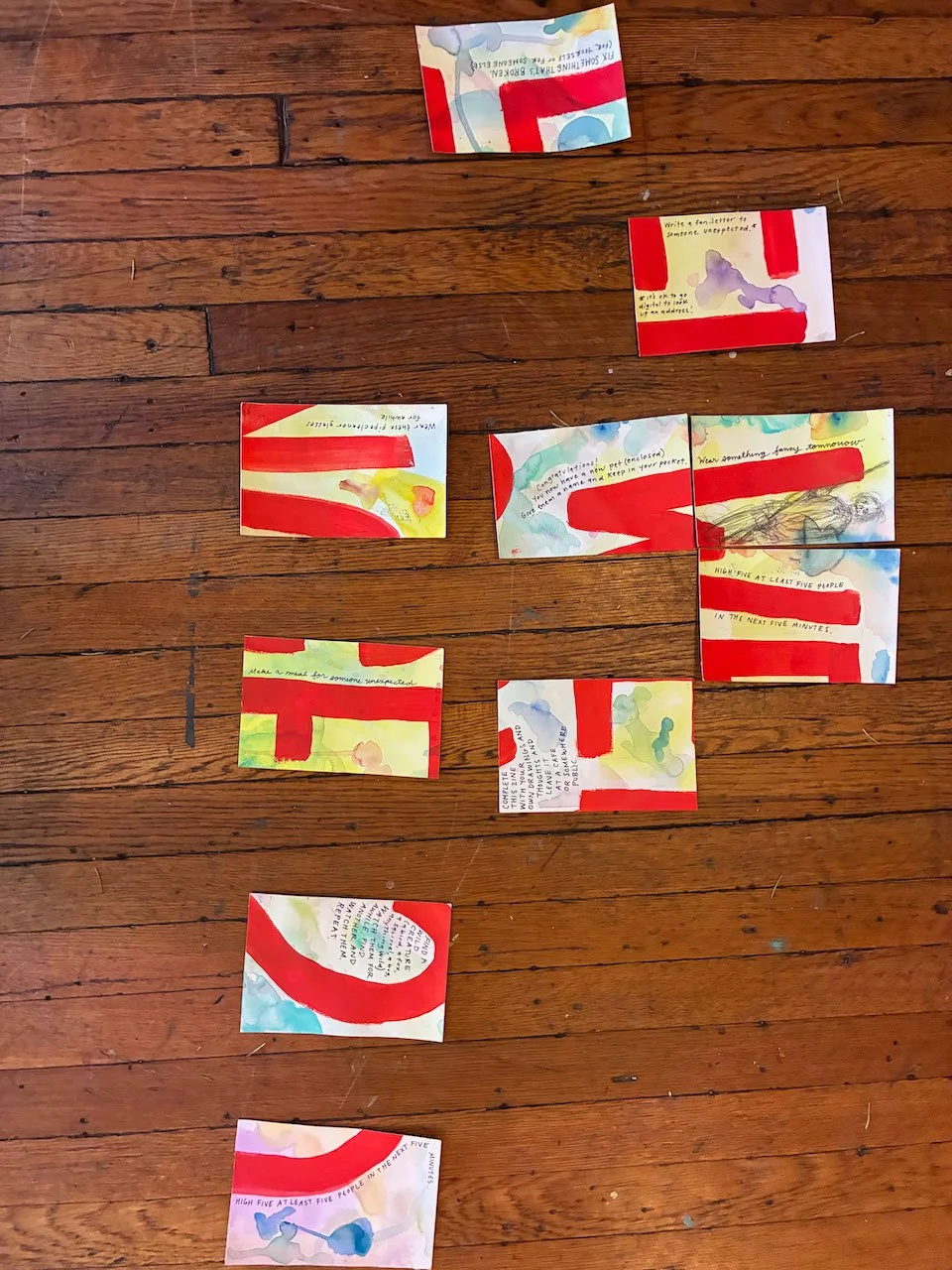 Reassembling the first batch of cards that arrived
