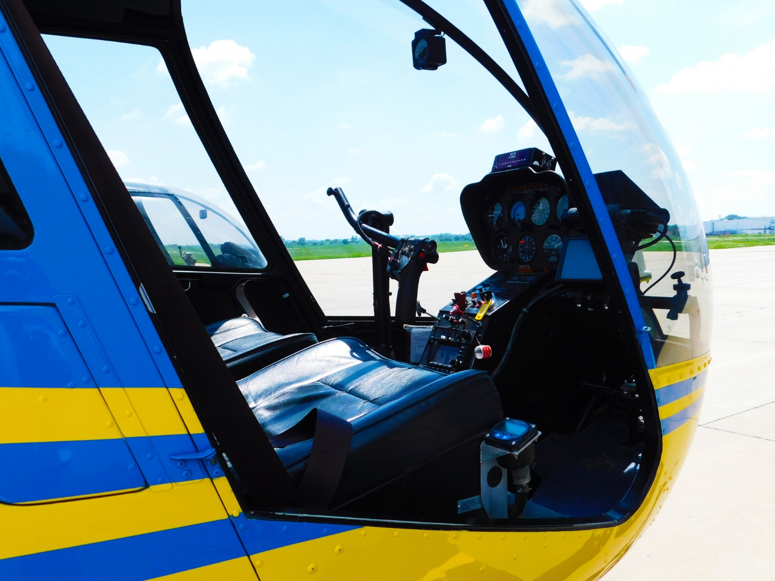 Pictured above is one of four helicopters owned by Johnson Helicopter Services.