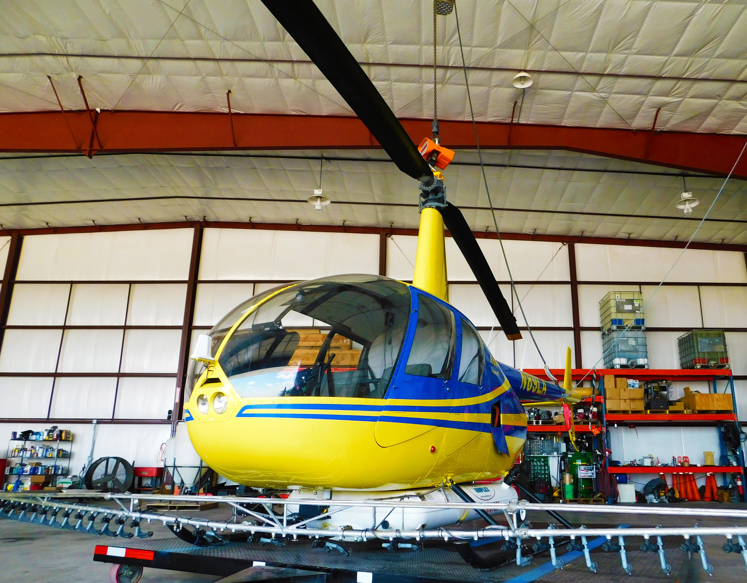  Johnson owns a local helicopter service where he flies on cover crops and pesticides.  