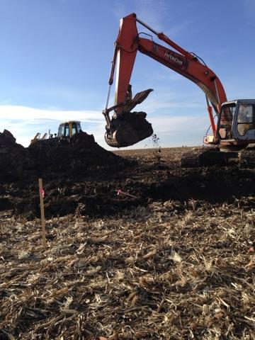 Another Bioreactor Constructed in the Cedar Creek Partnership Water Quality Initiative Project: James Campbell - Martinsburg, Iowa