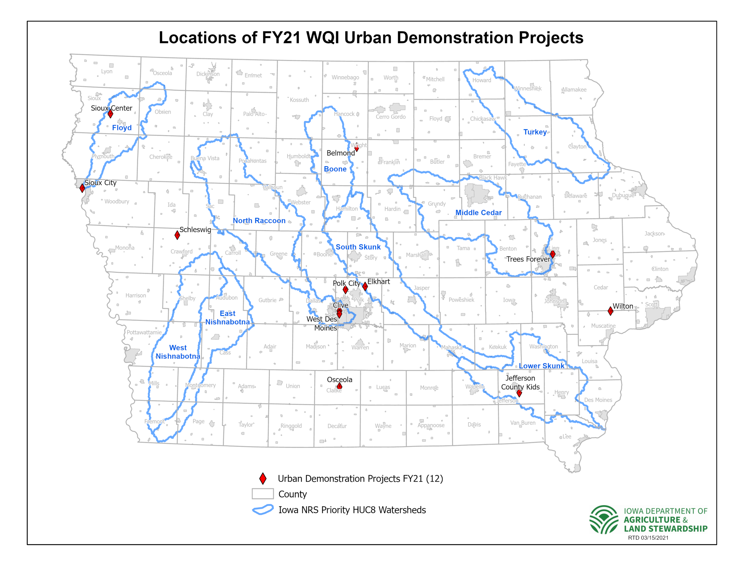 Secretary Naig Announces State Funding for 12 Urban Water Quality Projects