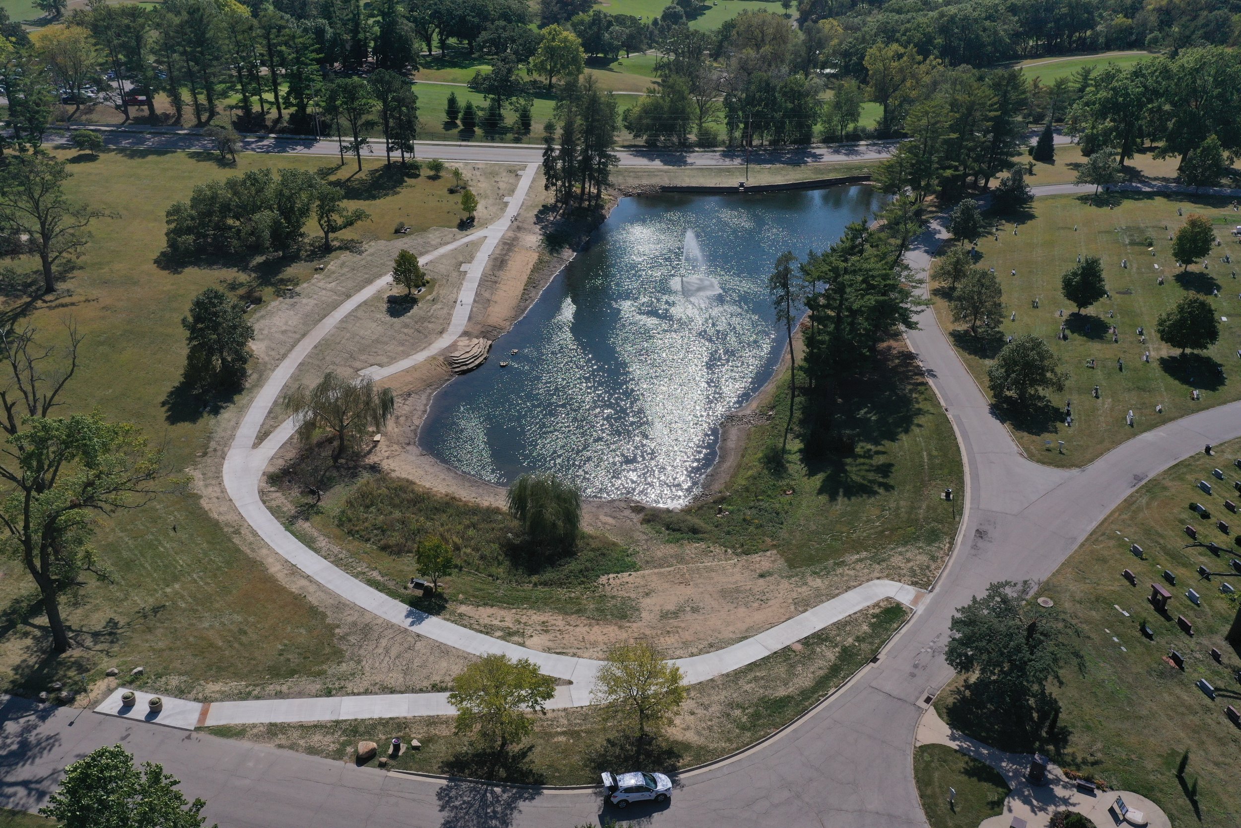 Glendale Cemetery Pond Rehabilitation 10-11-2024 — Clean Water Iowa