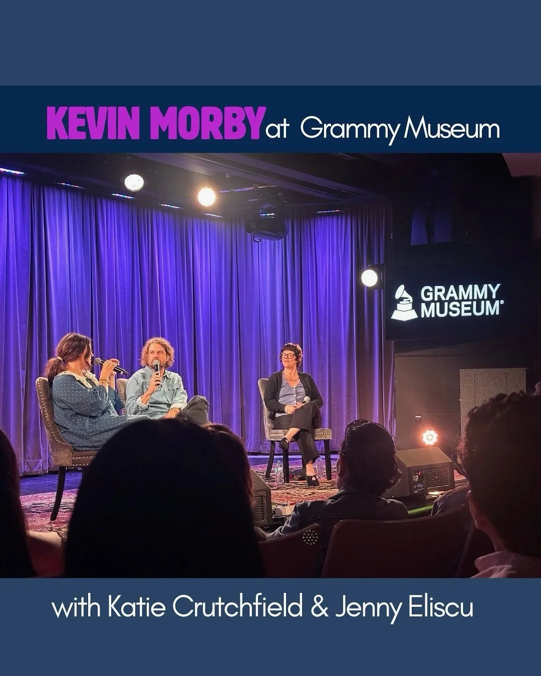 Perfect night at the Grammy Museum seeing three of my favorite creatives in conversation on stage, plus a performance by Kevin &amp; Katie&hellip;I felt so fortunate to be there. Thanks @secretlycanadian @grammymuseum